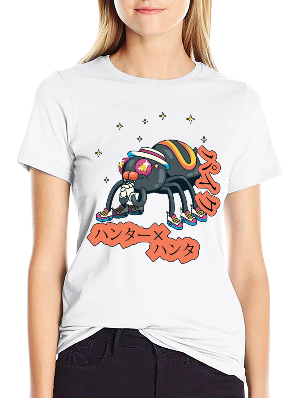 Cool Anime Spider Graphic T-Shirt
