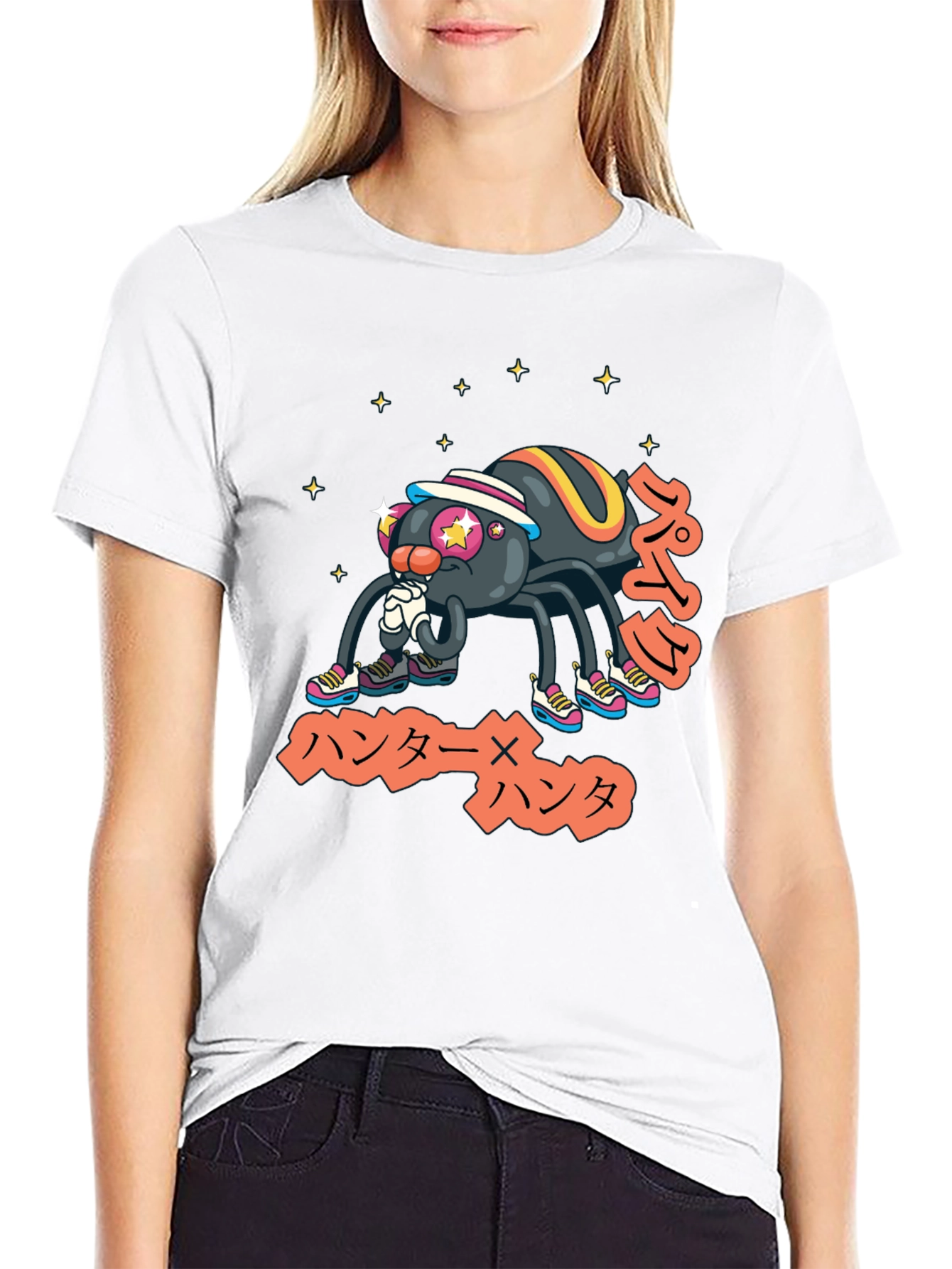 Cool Anime Spider Graphic T-Shirt