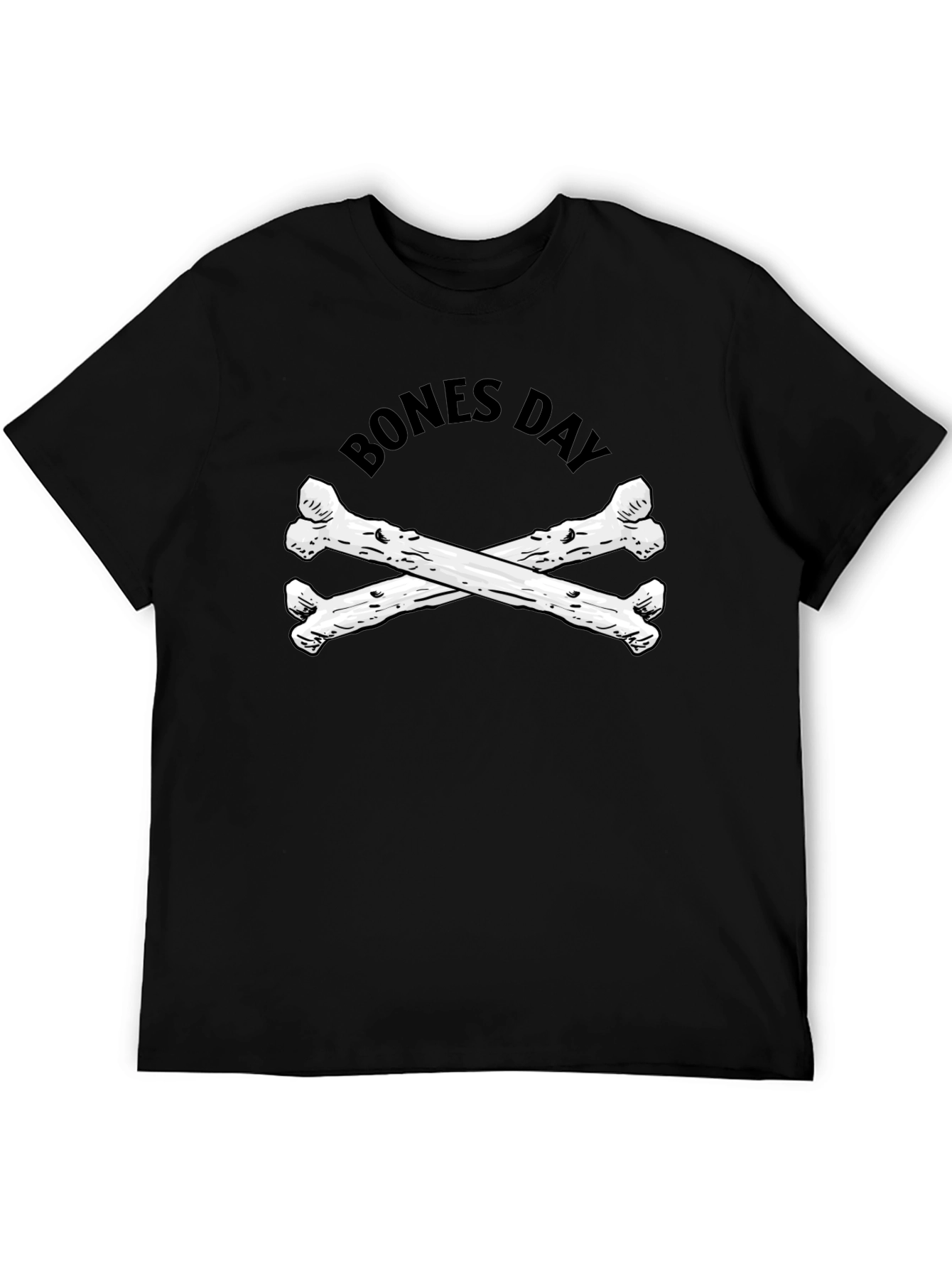 Bones Day Graphic T-Shirt - Unisex Black Tee