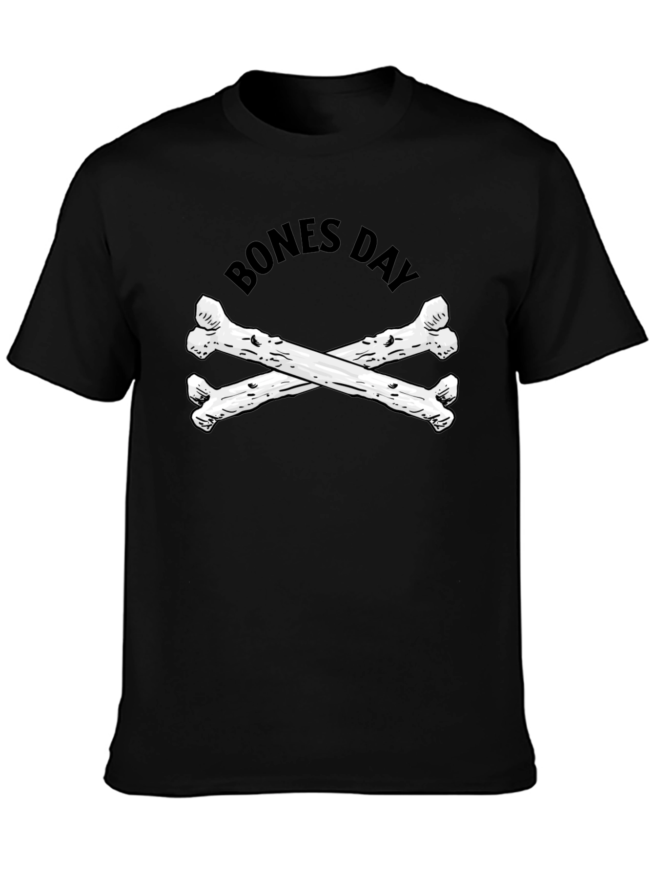 Bones Day Graphic T-Shirt - Unisex Black Tee