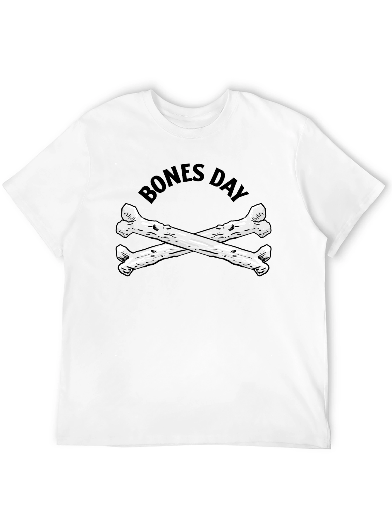 Bones Day Graphic T-Shirt - Unisex Black Tee