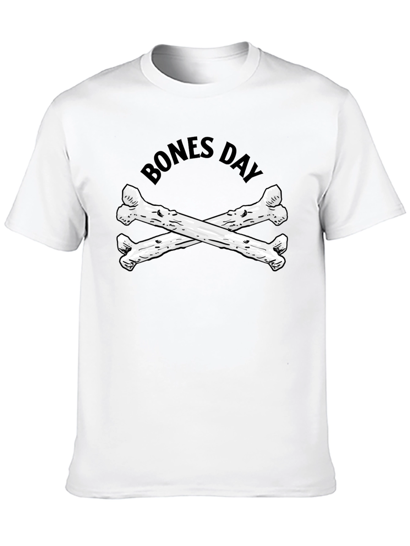 Bones Day Graphic T-Shirt - Unisex Black Tee