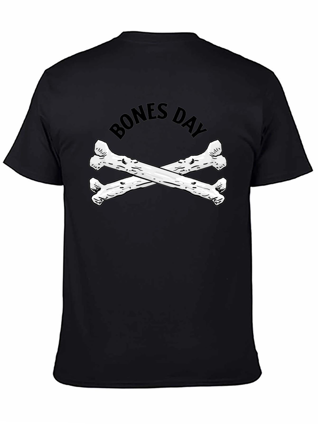 Bones Day Graphic T-Shirt - Unisex Black Tee