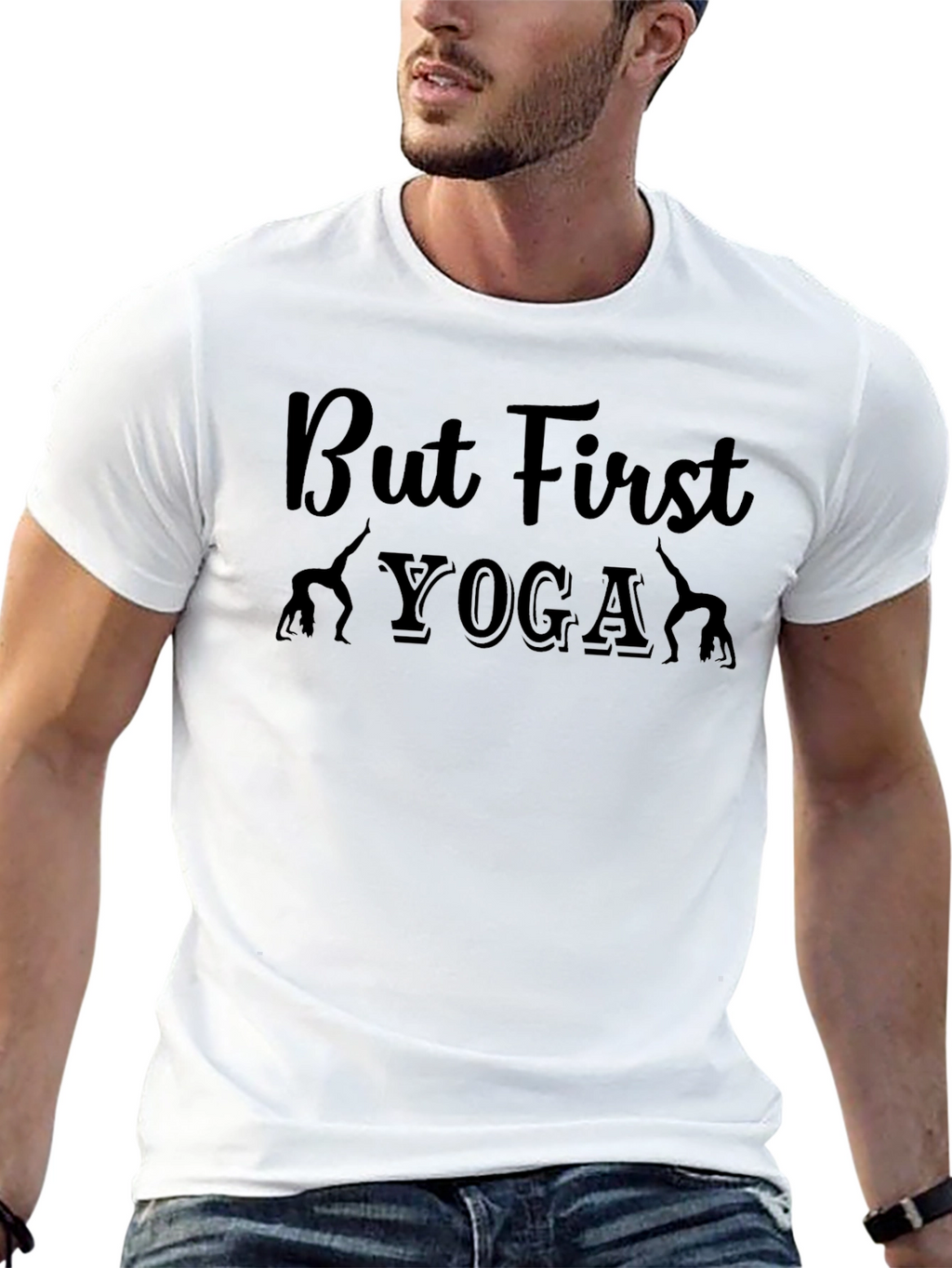 But First Yoga Graphic Tee - Black
