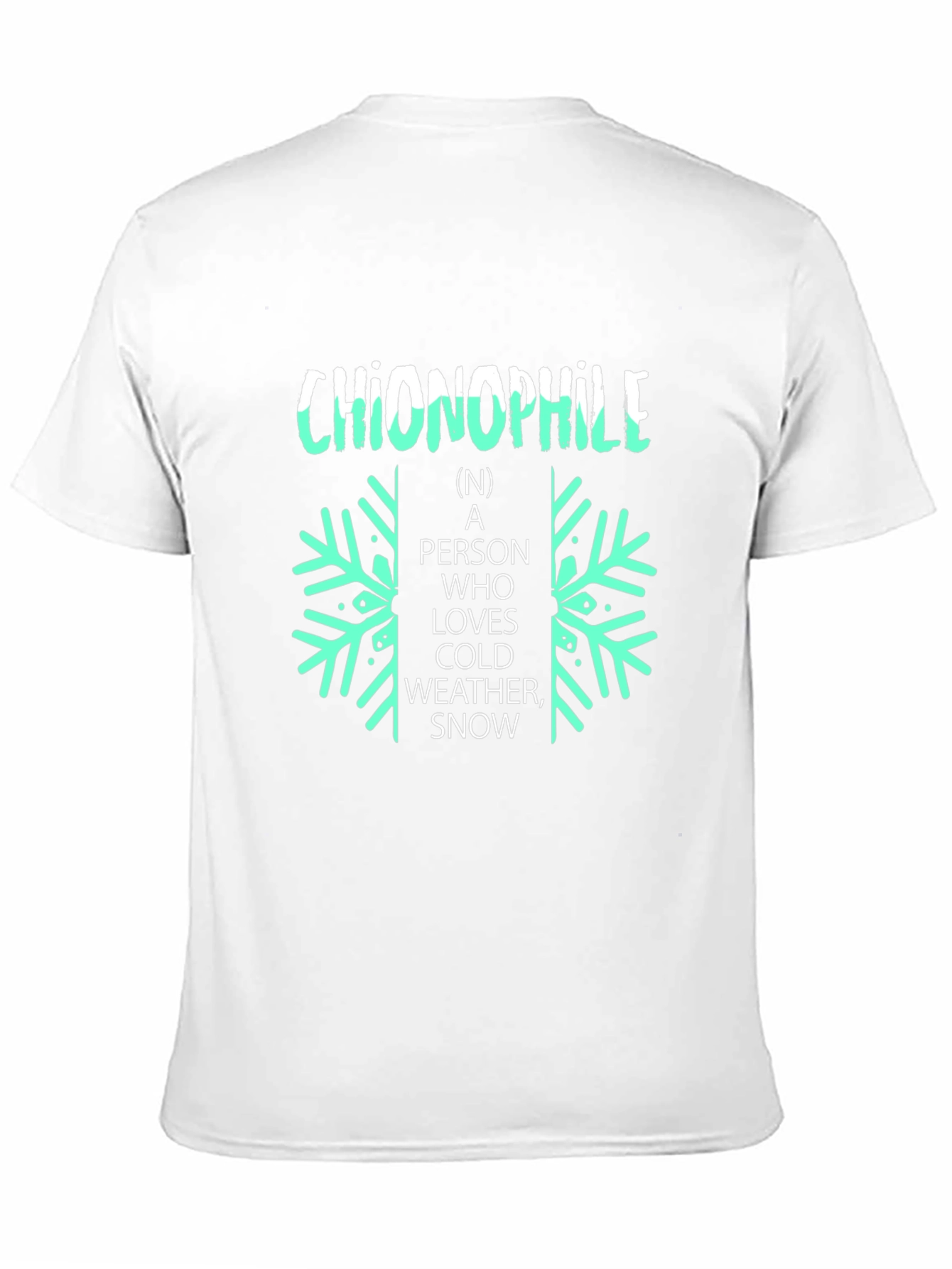 Chionophile Black T-Shirt: Love Cold Weather and Snow!
