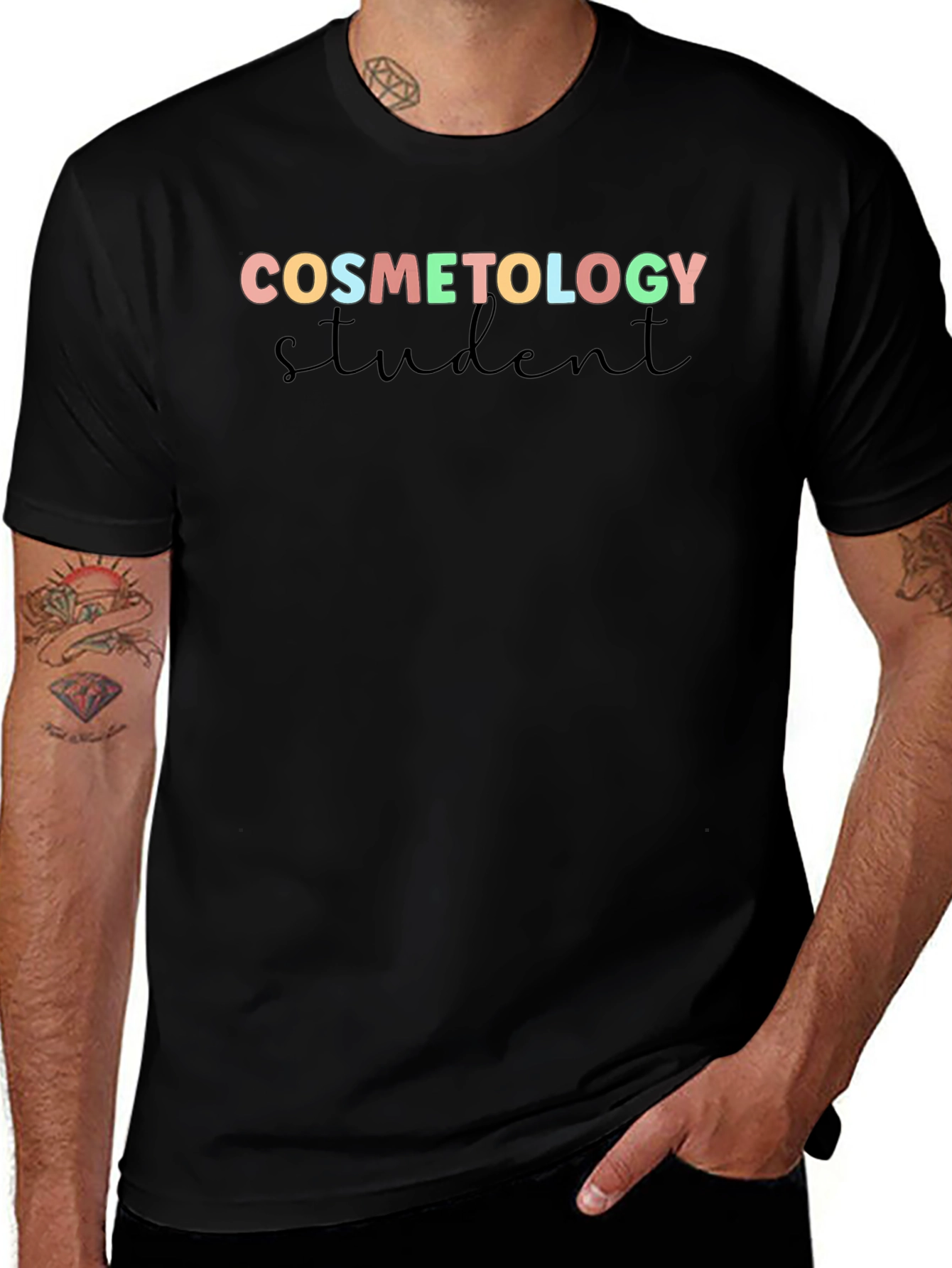 Cosmetology Student T-Shirt - Stylish Black Tee
