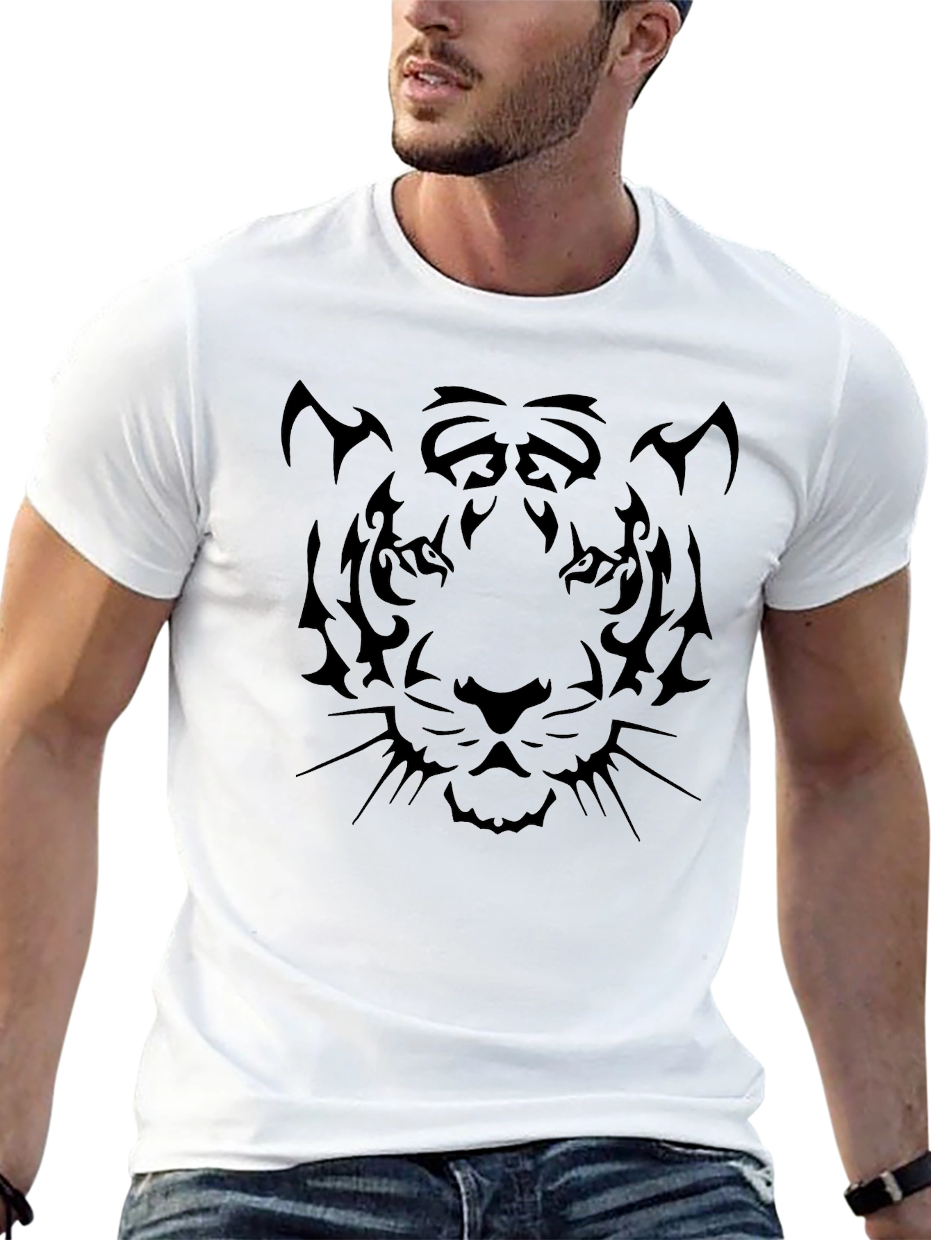 Black Tiger Graphic Tee - Mens Short Sleeve