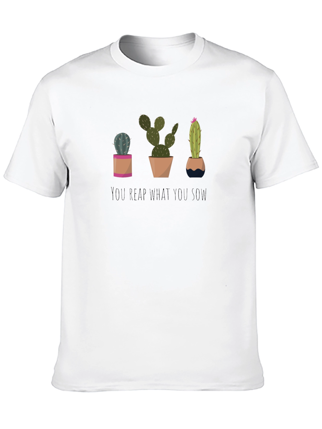 Cactus Graphic Tee: You Reap What You Sow - Black