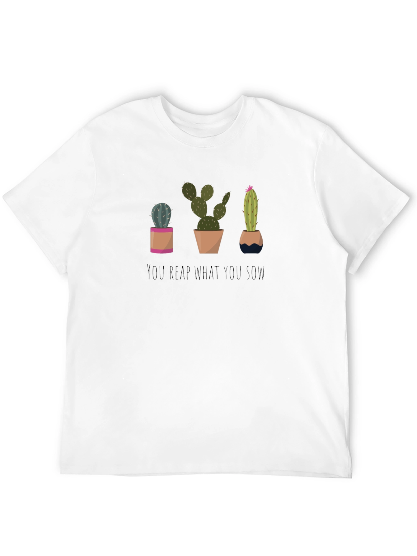 Cactus Graphic Tee: You Reap What You Sow - Black