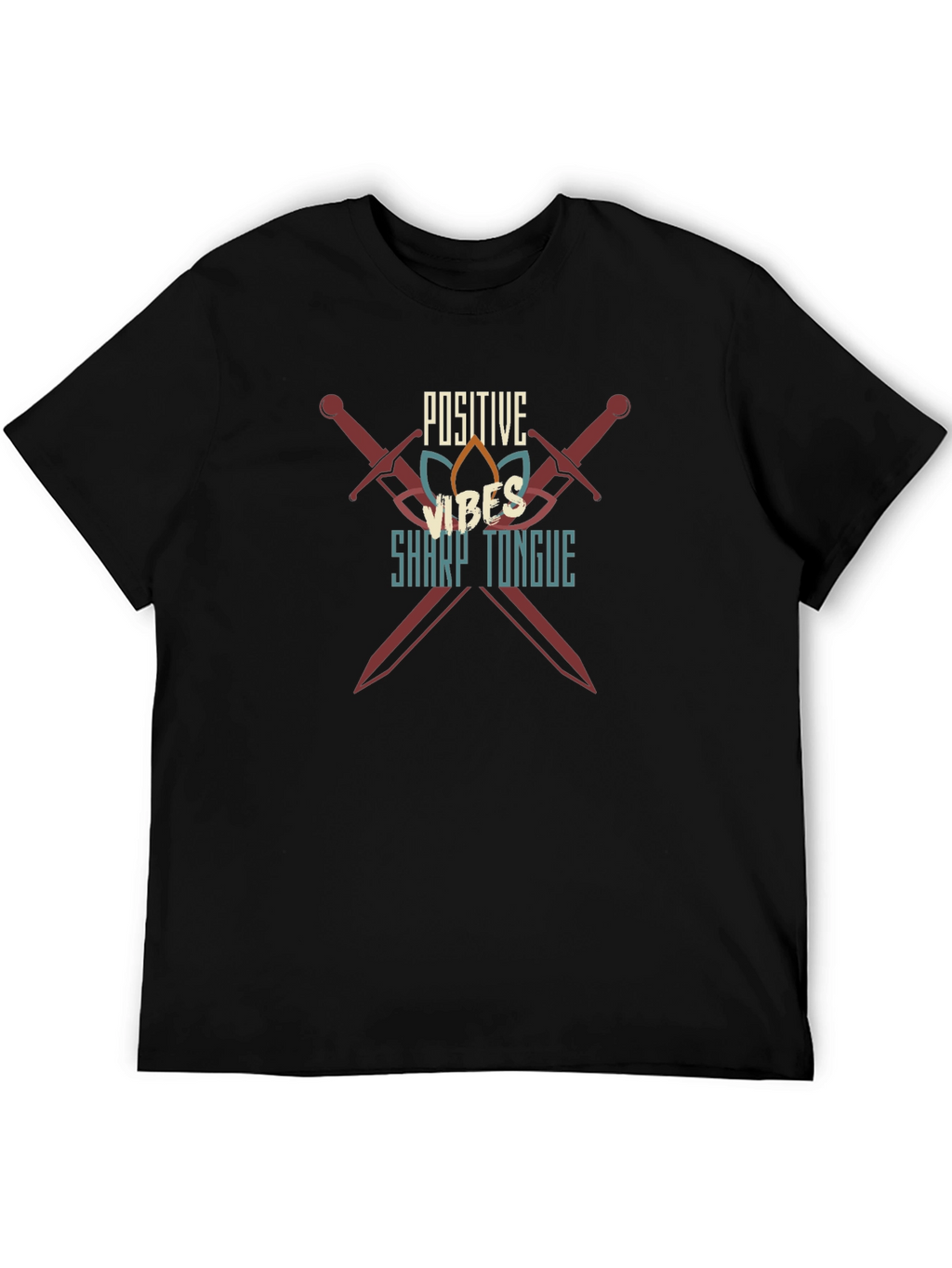 Positive Vibes Sharp Tongue Graphic Tee