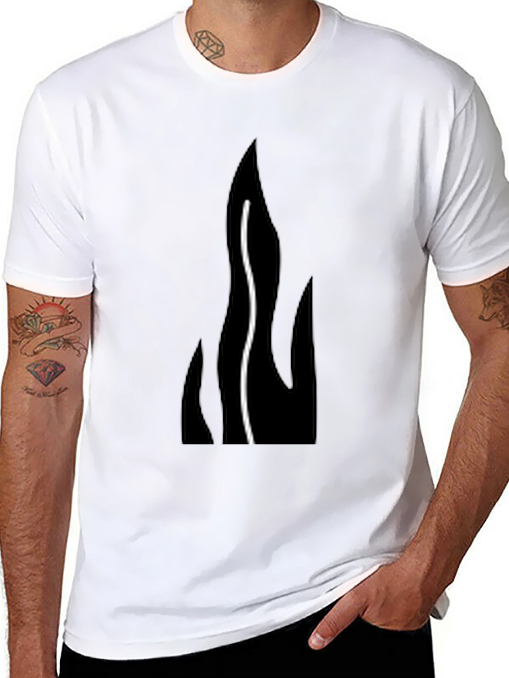 Flame Graphic Black T-Shirt