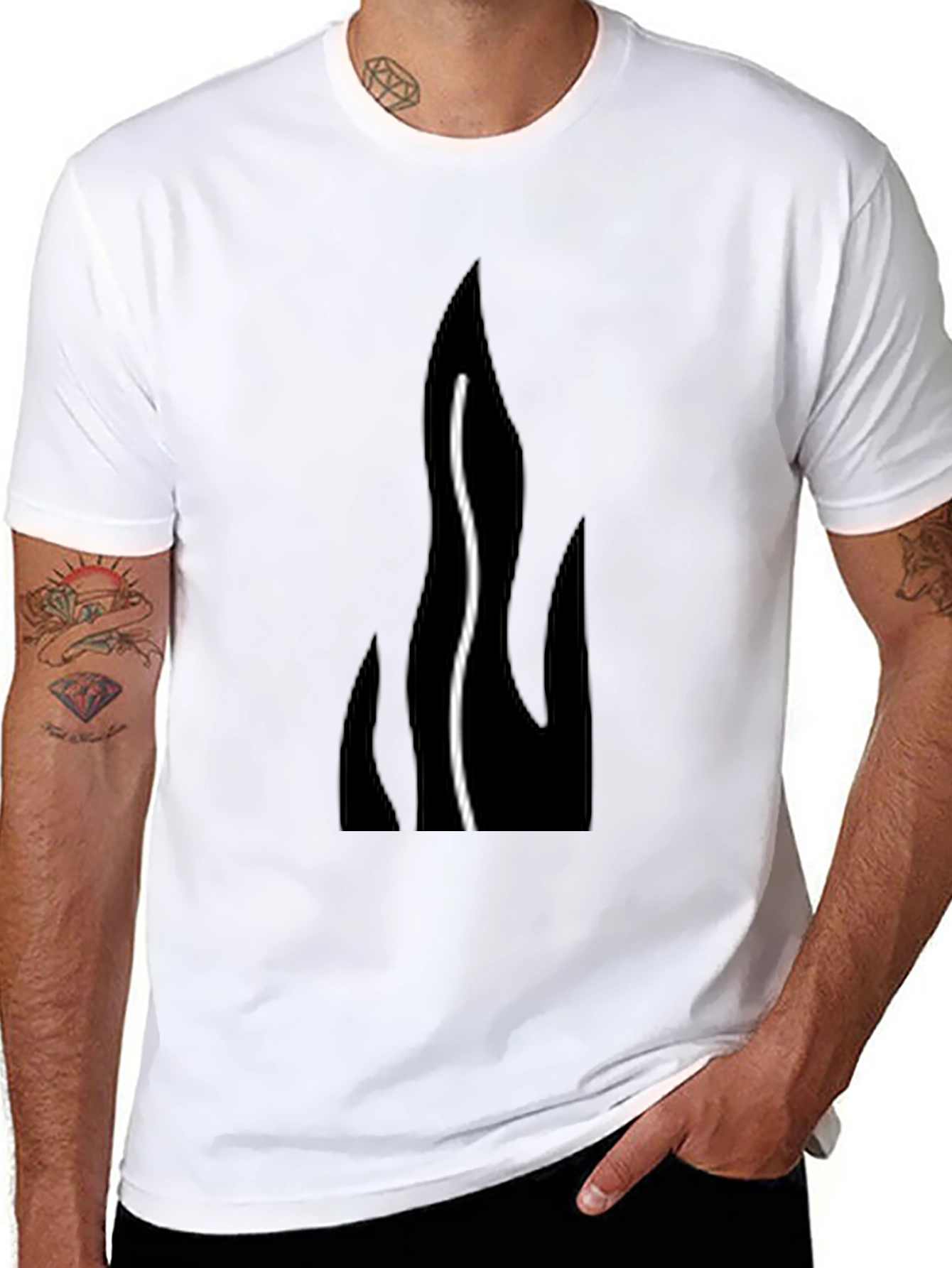 Flame Graphic Black T-Shirt