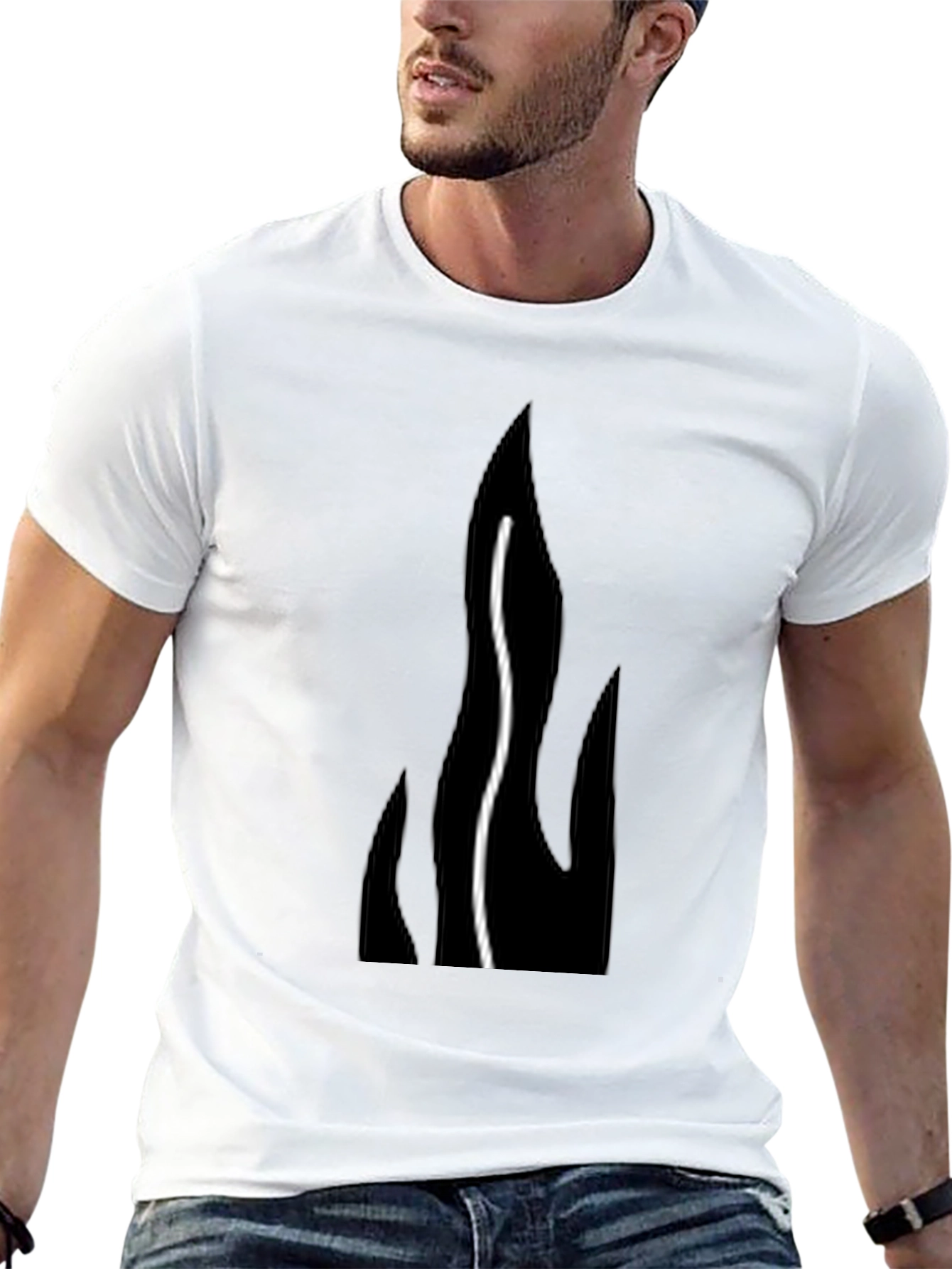 Flame Graphic Black T-Shirt