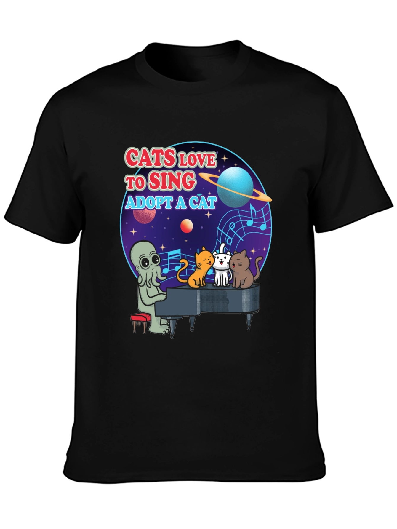 Cats Love to Sing T-Shirt Adopt a Cat