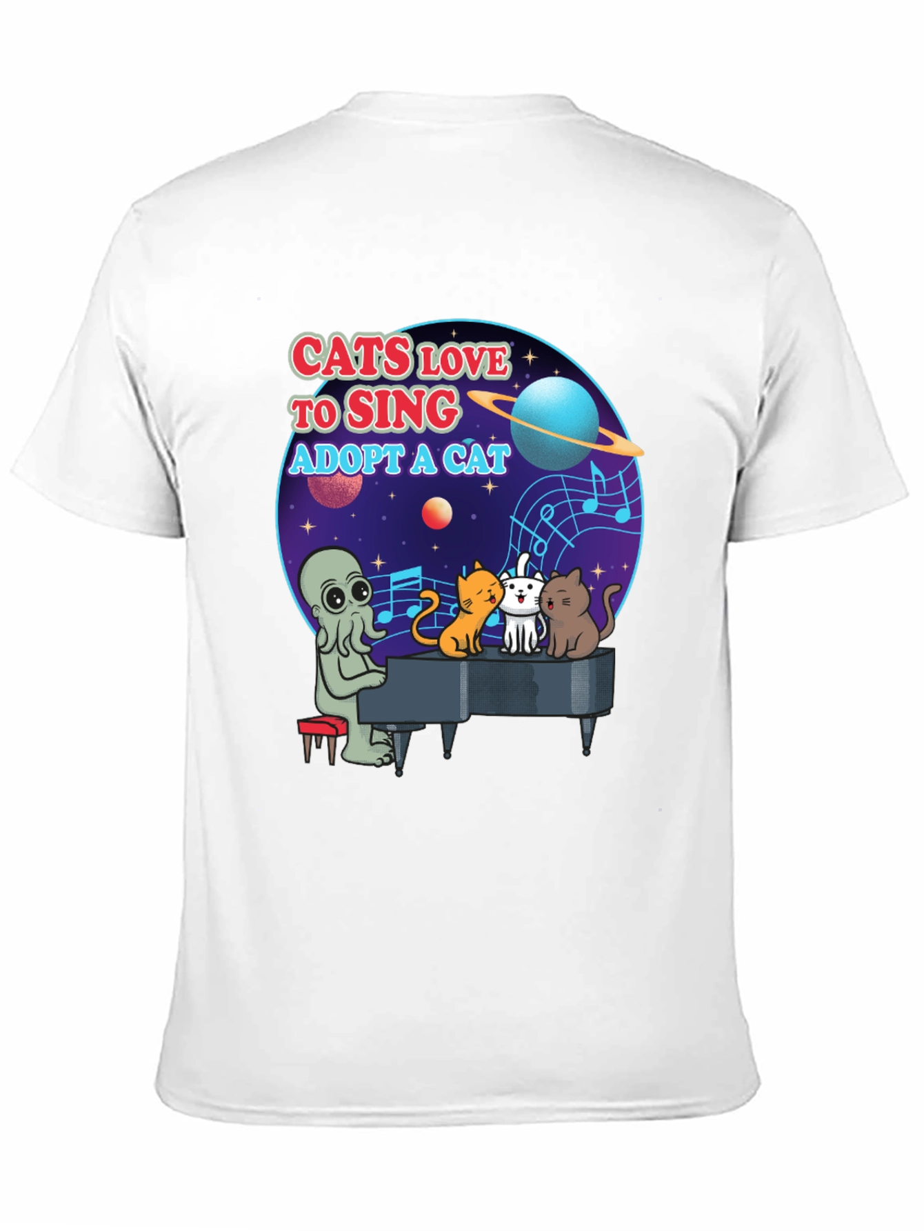 Cats Love to Sing T-Shirt Adopt a Cat