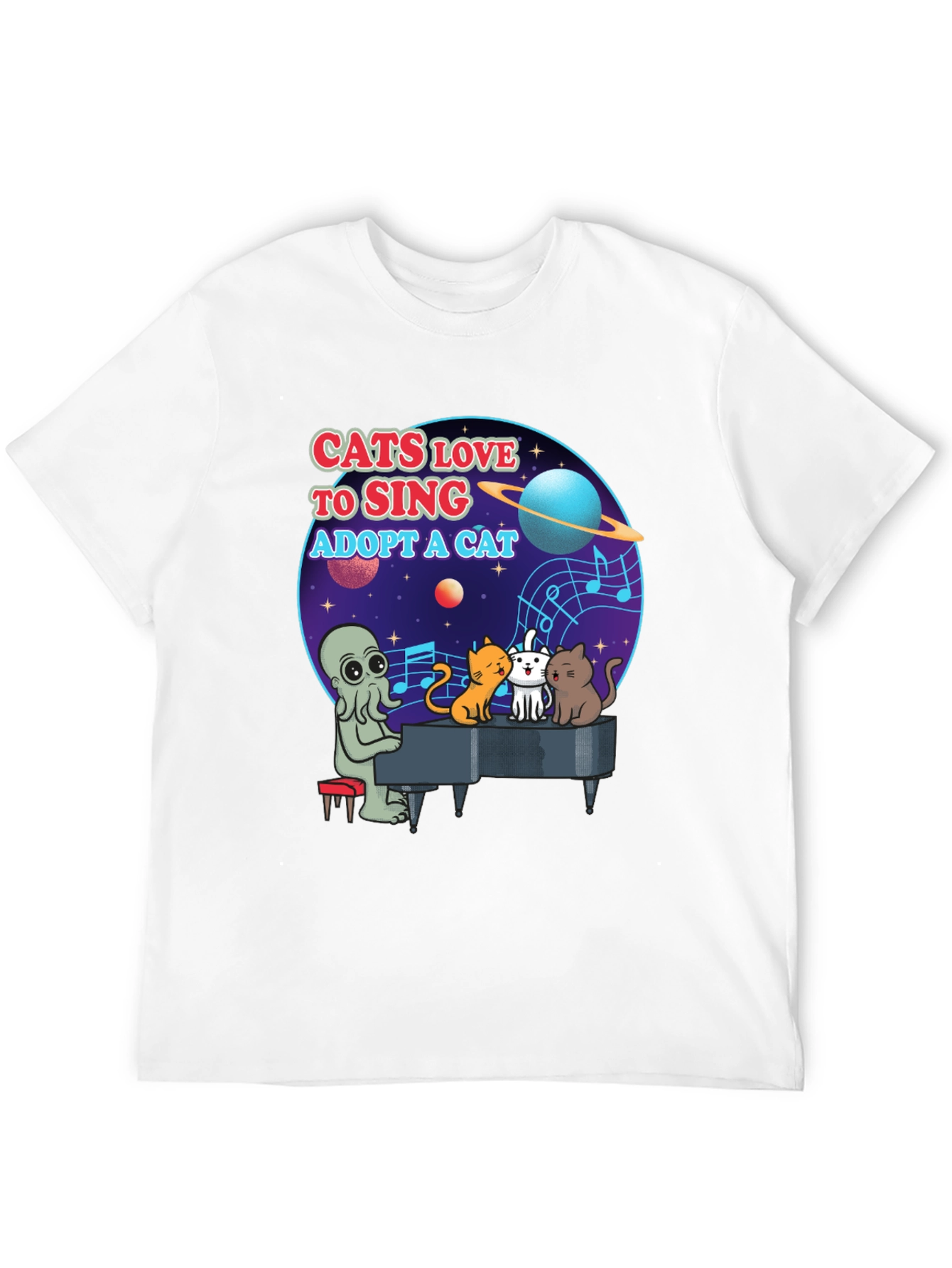 Cats Love to Sing T-Shirt Adopt a Cat