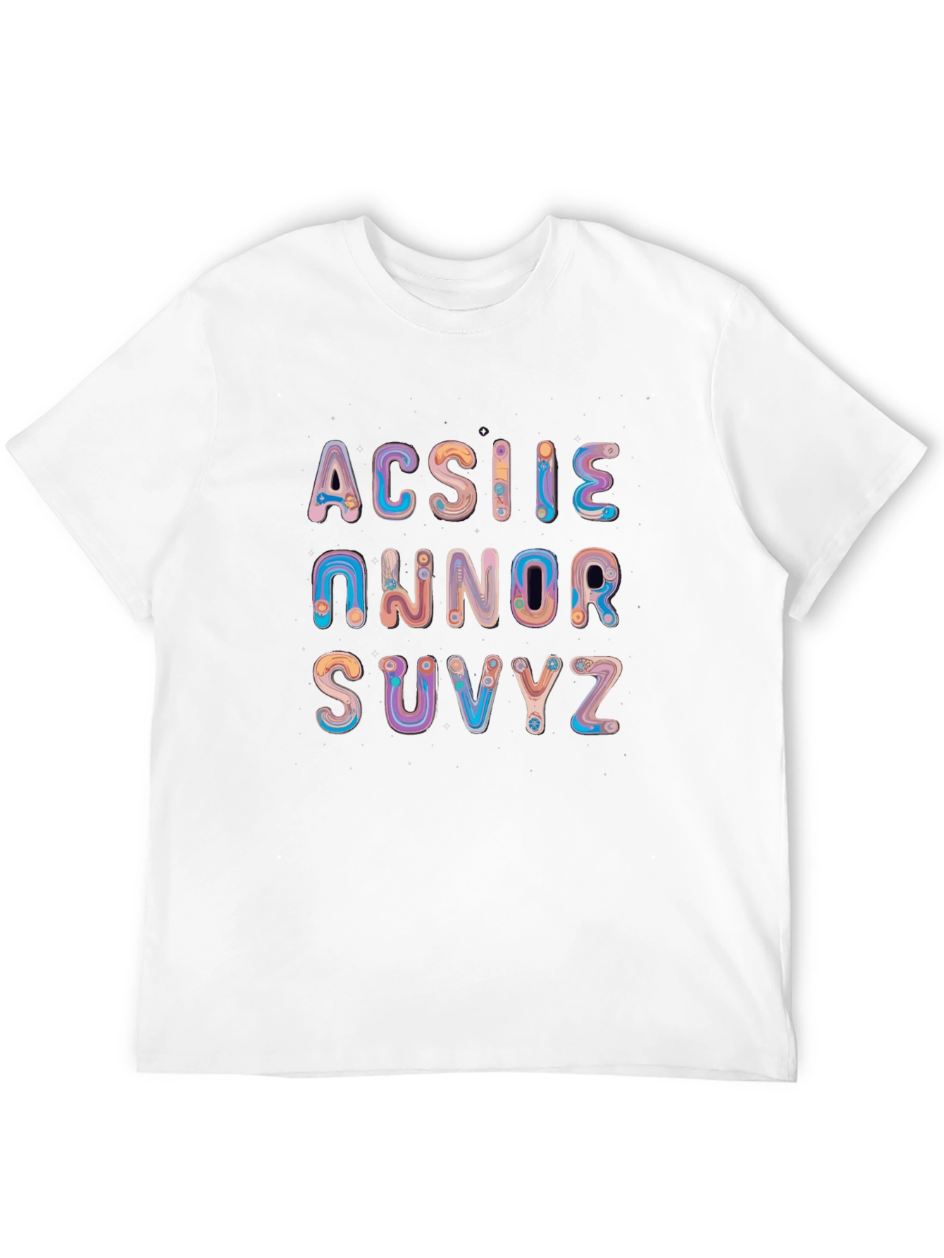 Colorful Alphabet Graphic T-Shirt