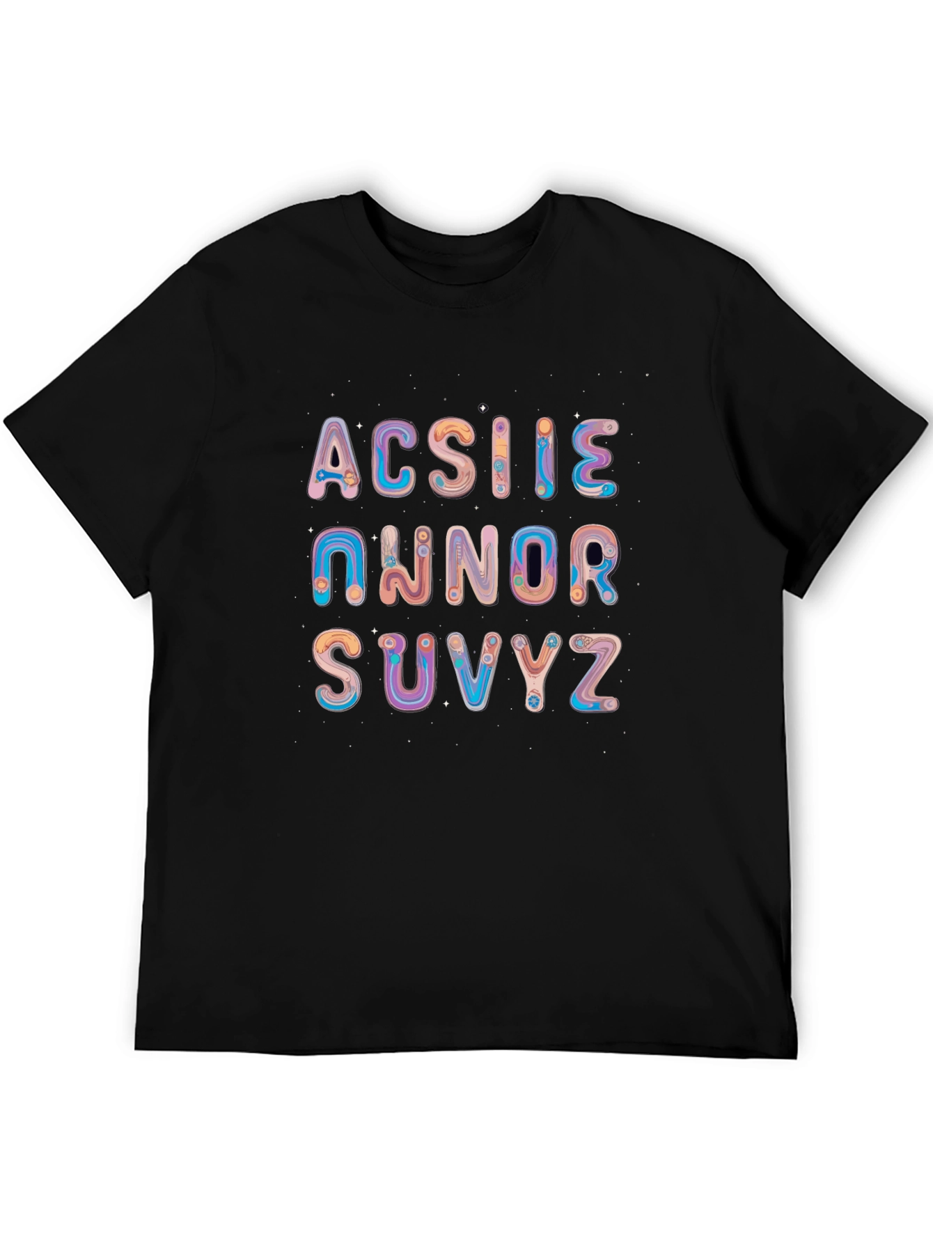 Colorful Alphabet Graphic T-Shirt