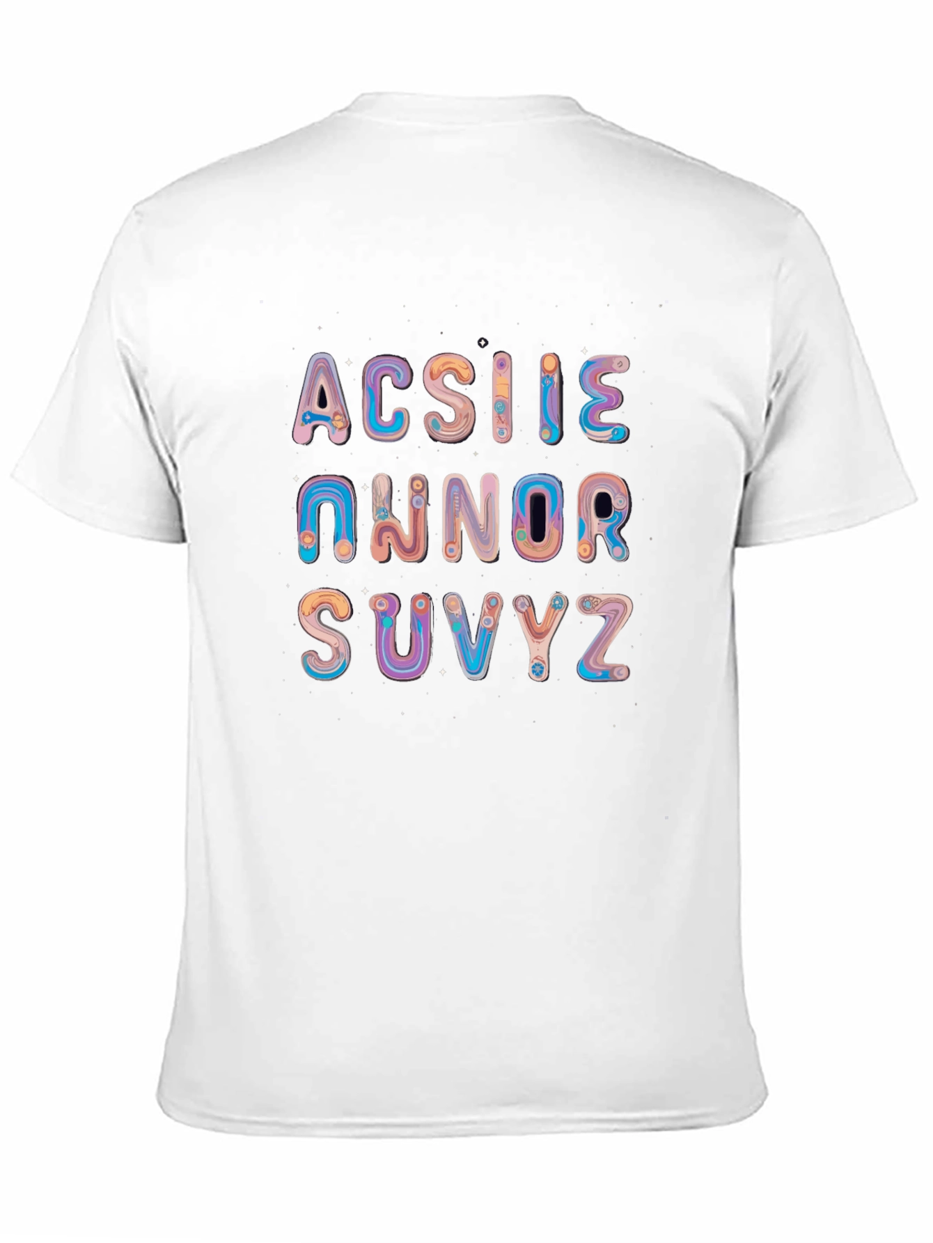 Colorful Alphabet Graphic T-Shirt