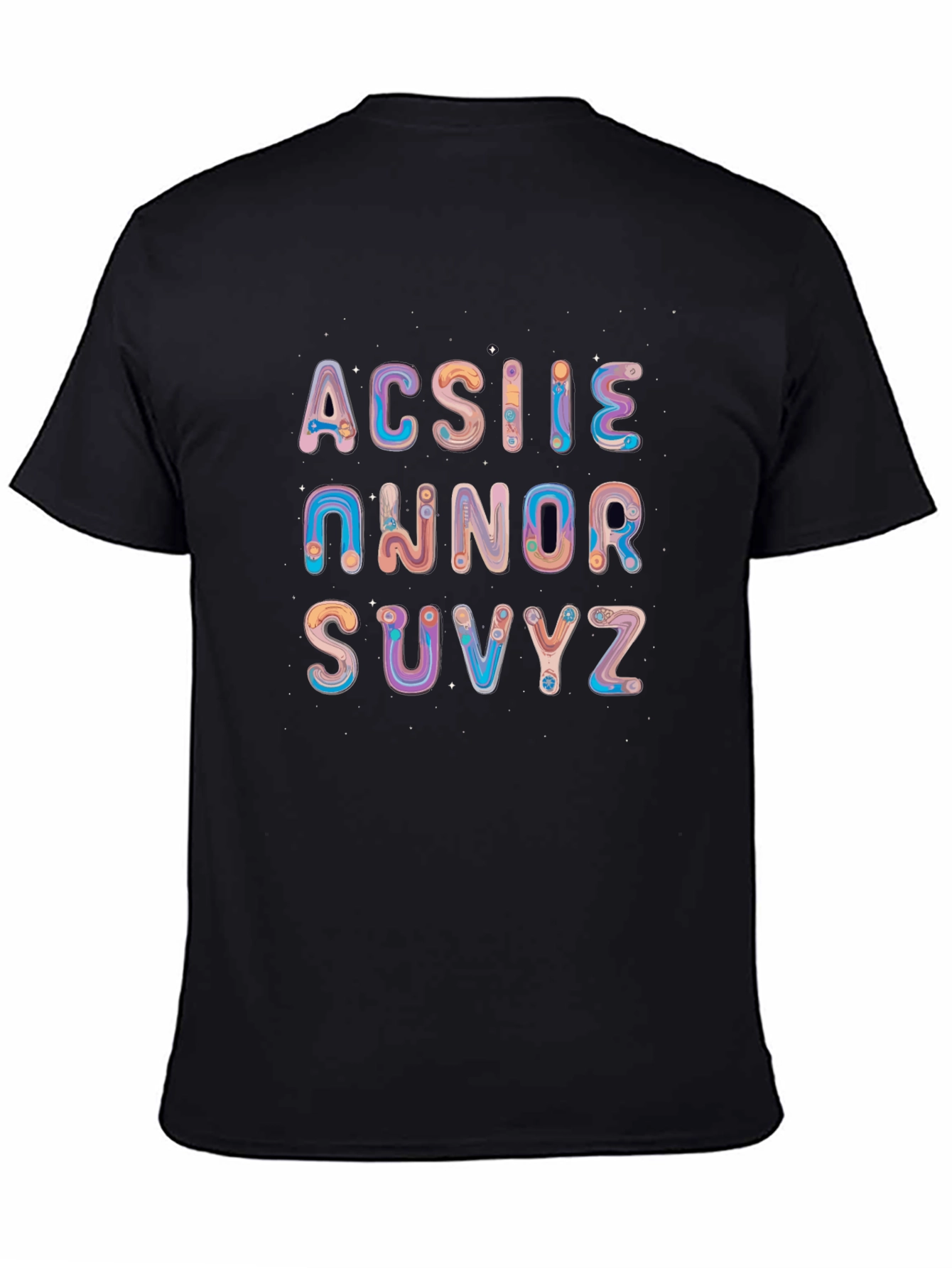 Colorful Alphabet Graphic T-Shirt