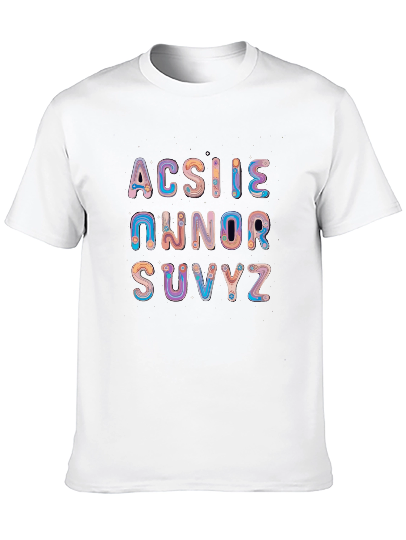 Colorful Alphabet Graphic T-Shirt