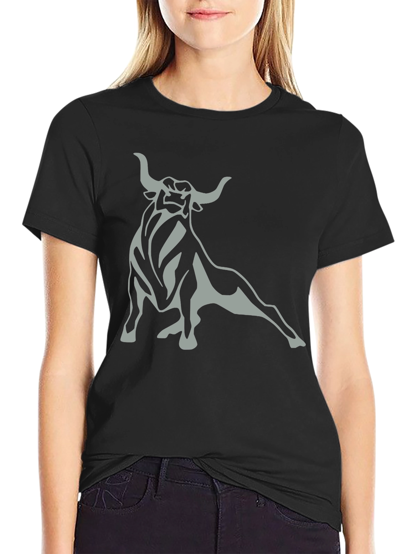 Black Bull Graphic Tee - Mens Casual Shirt