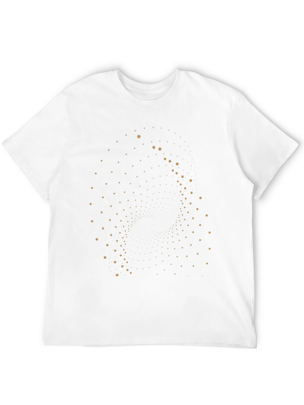 Geometric Dot Pattern Black Tee