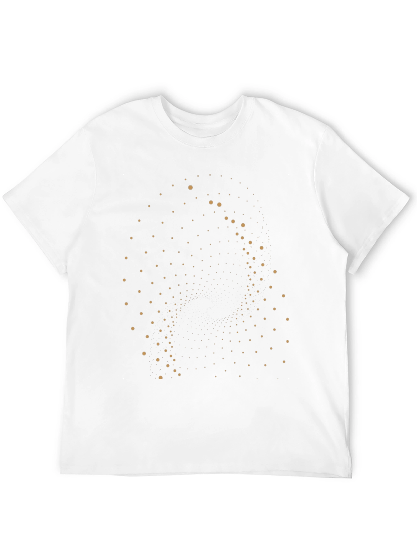 Geometric Dot Pattern Black Tee