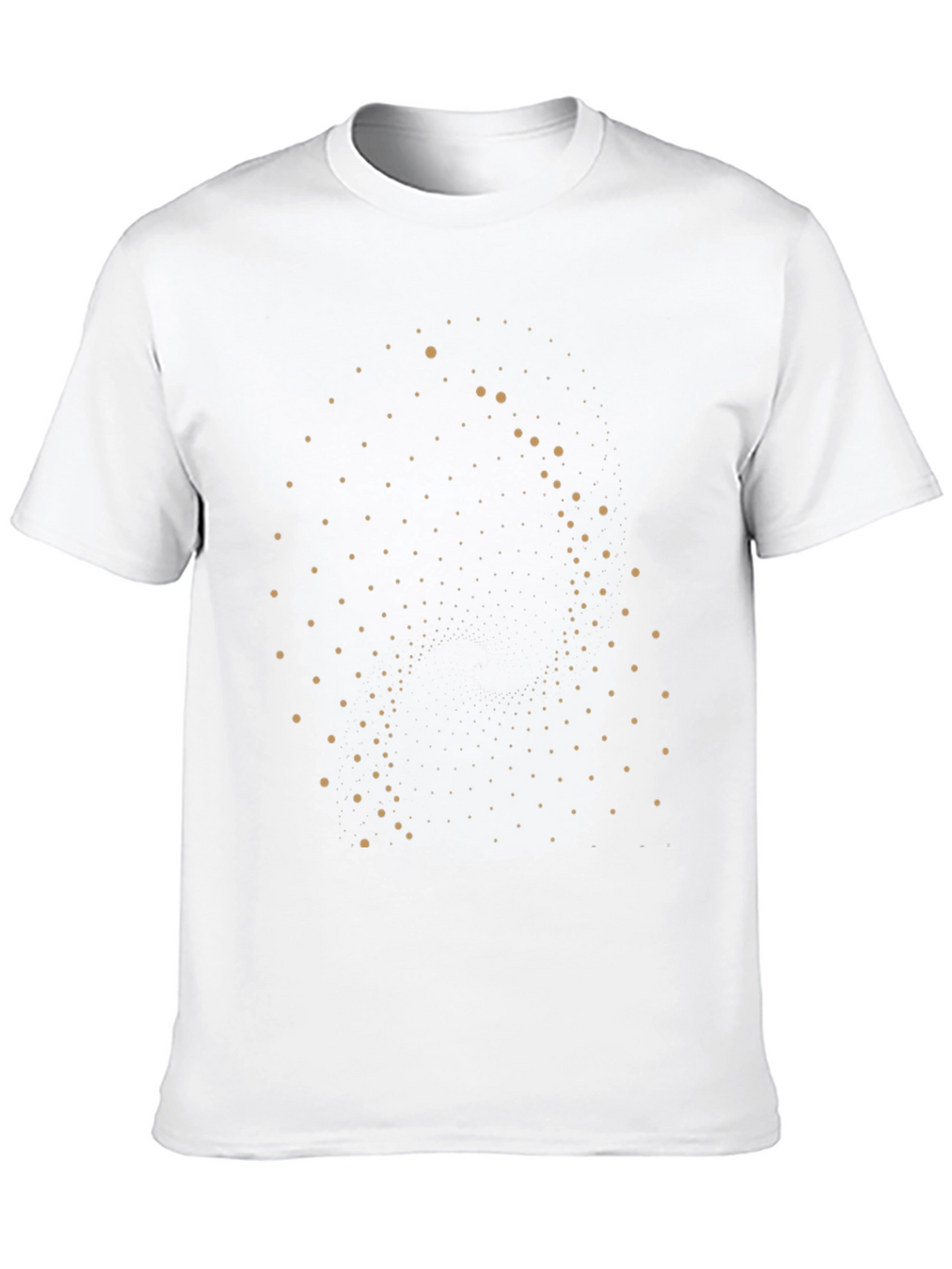 Geometric Dot Pattern Black Tee