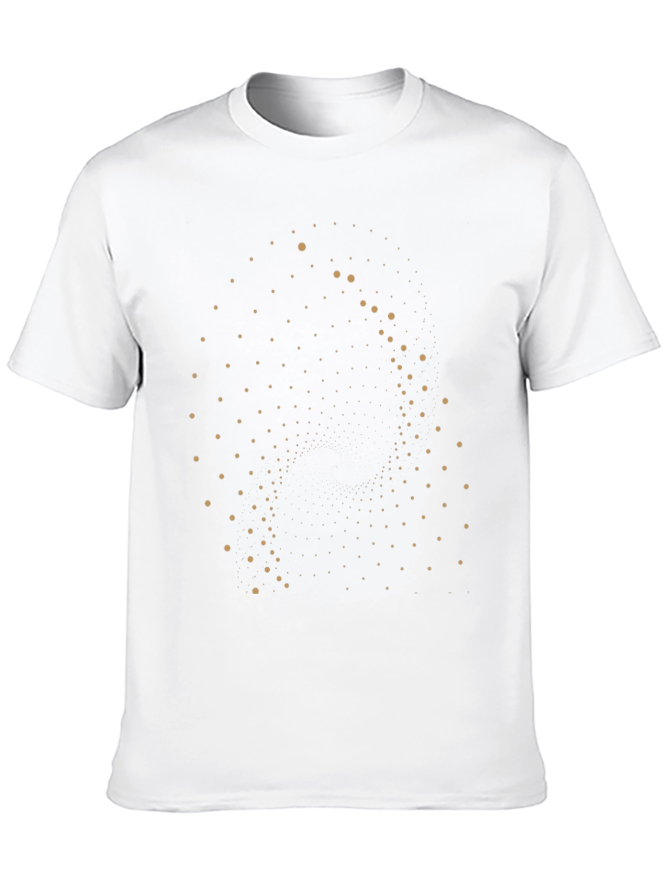 Geometric Dot Pattern Black Tee