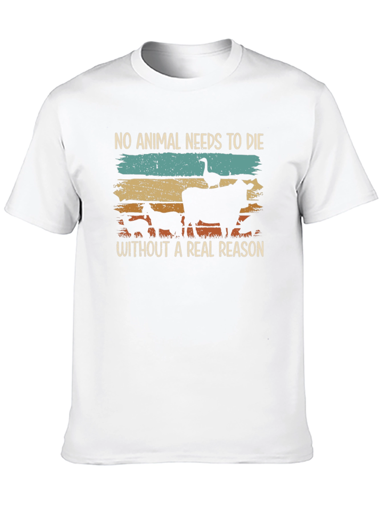 Vegan Animal Rights Tee - No Animal Needs To Die
