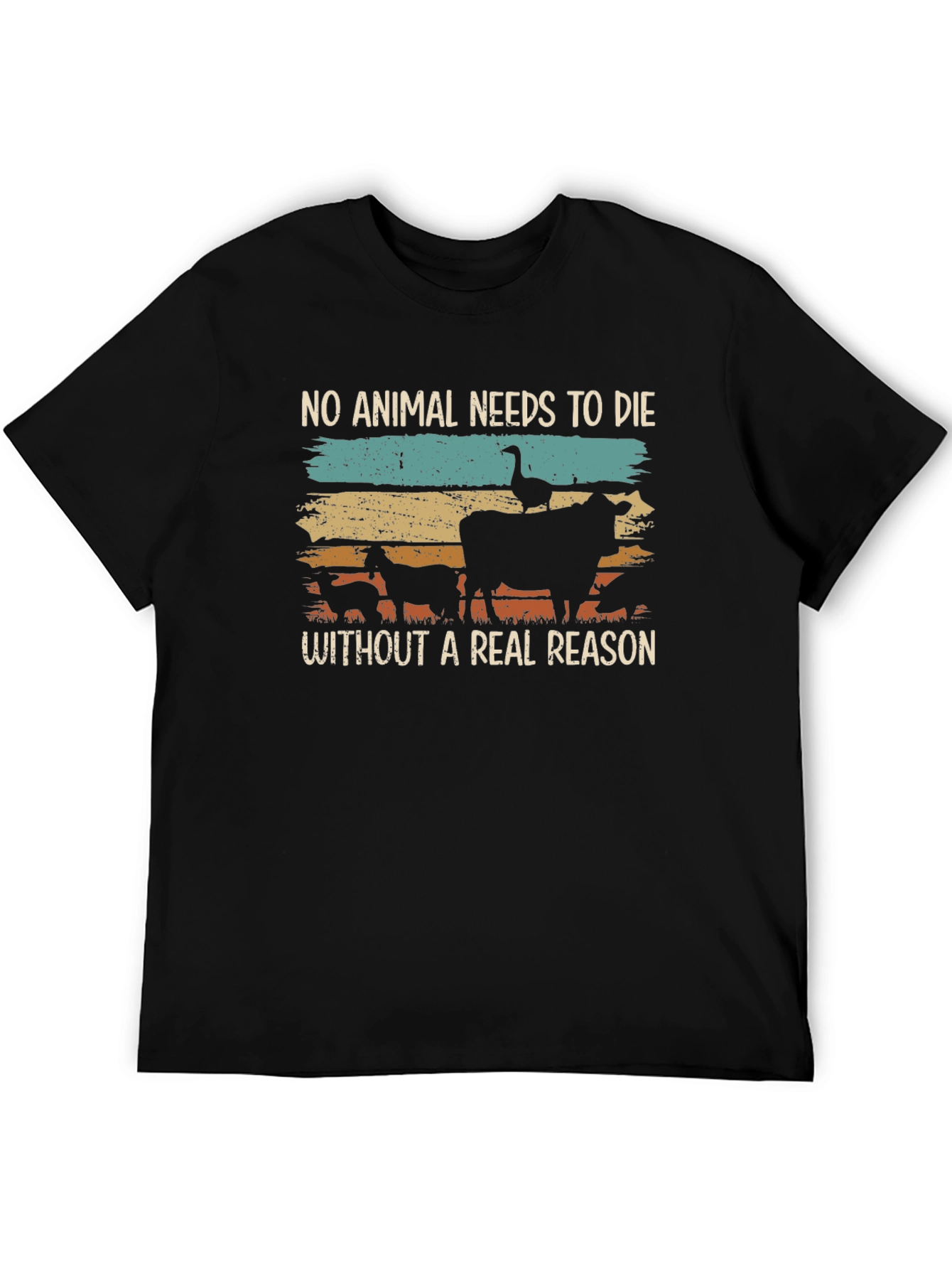 Vegan Animal Rights Tee - No Animal Needs To Die
