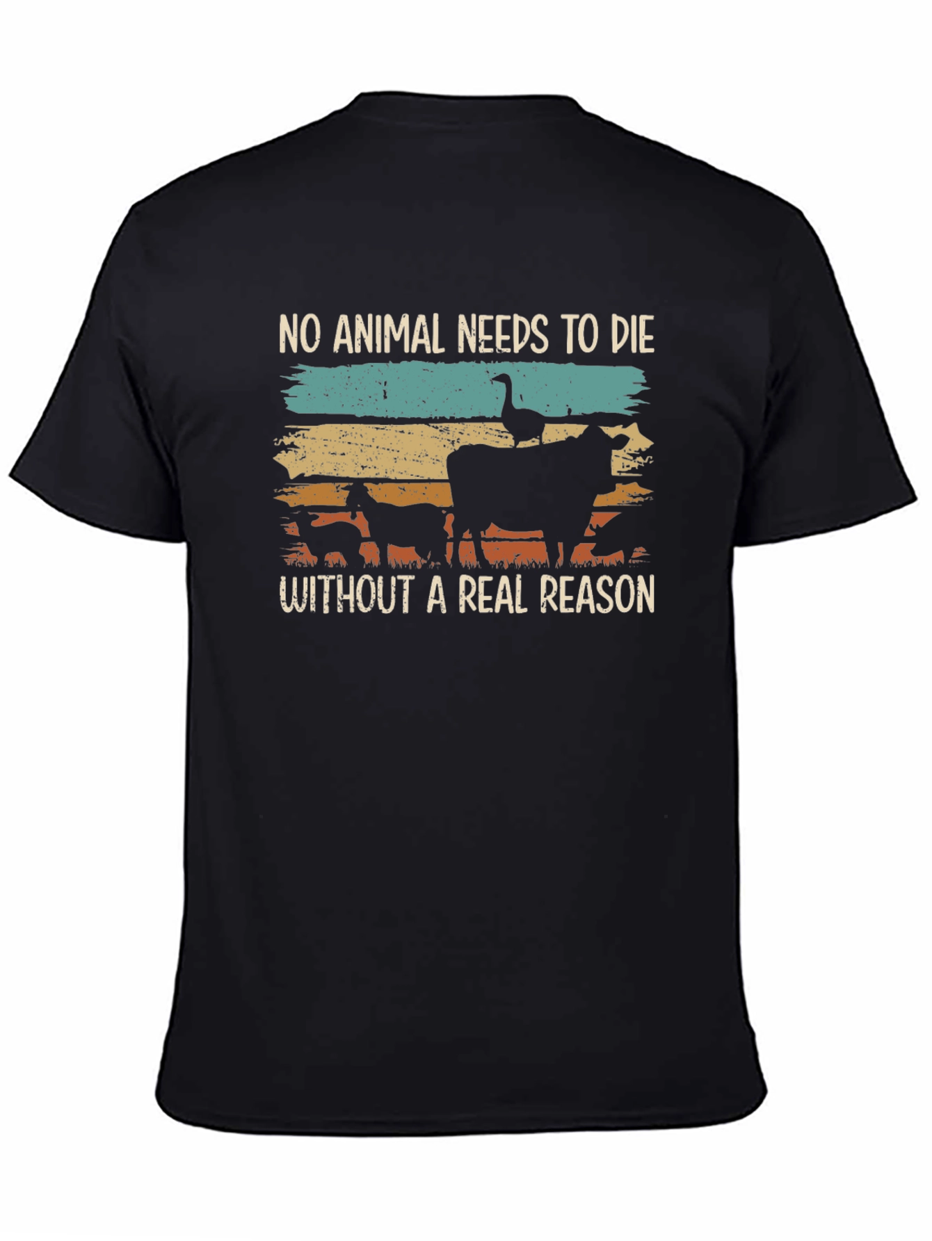 Vegan Animal Rights Tee - No Animal Needs To Die