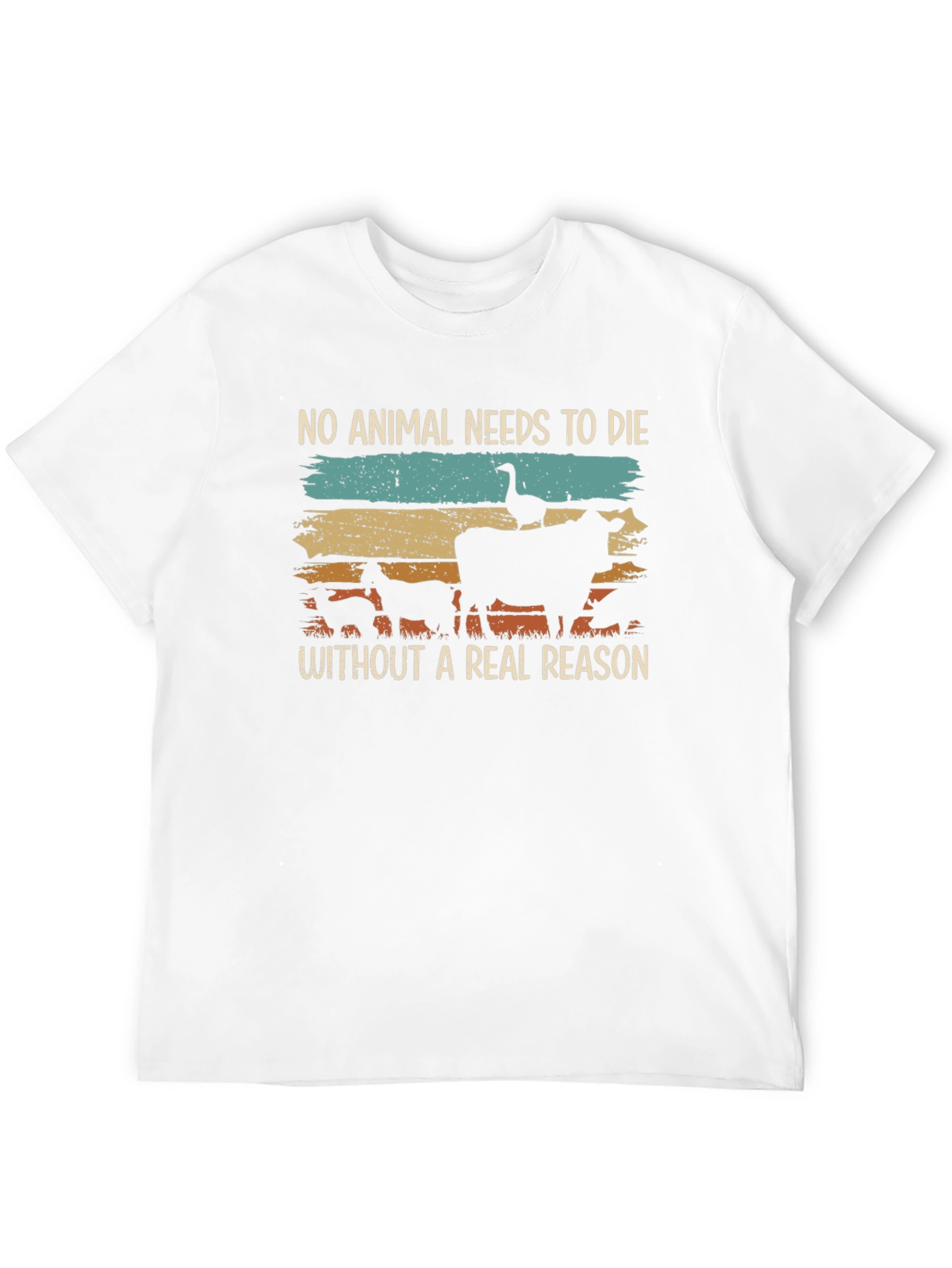 Vegan Animal Rights Tee - No Animal Needs To Die