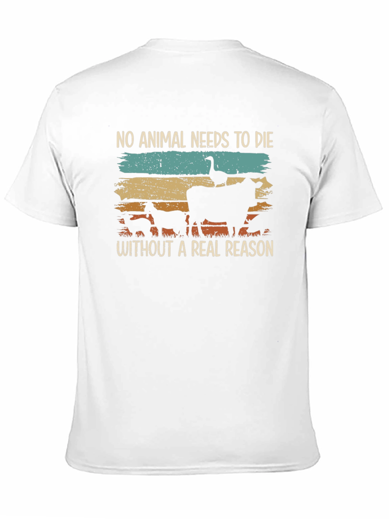 Vegan Animal Rights Tee - No Animal Needs To Die