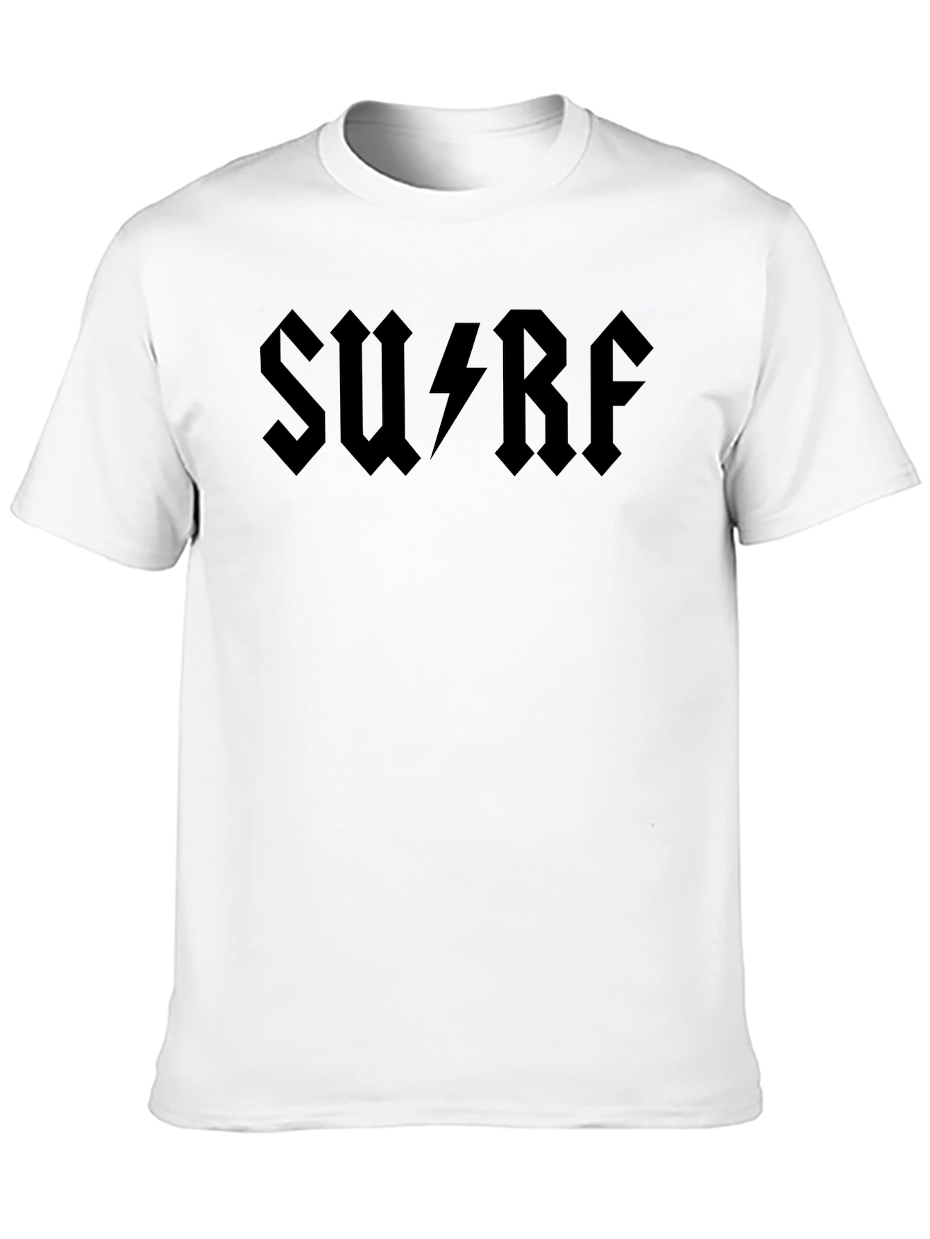 Black Surf AC/DC Style Graphic Tee