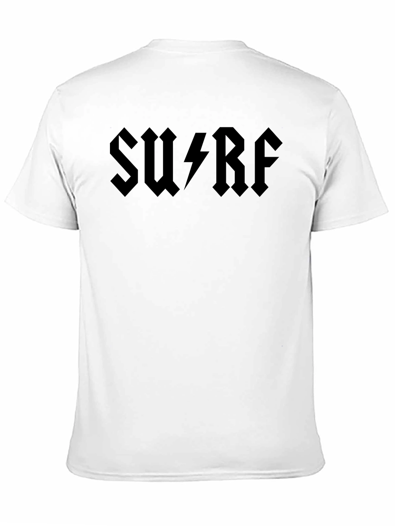 Black Surf AC/DC Style Graphic Tee
