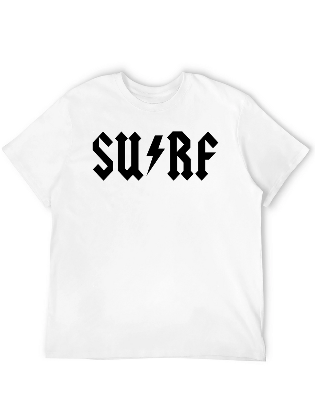 Black Surf AC/DC Style Graphic Tee