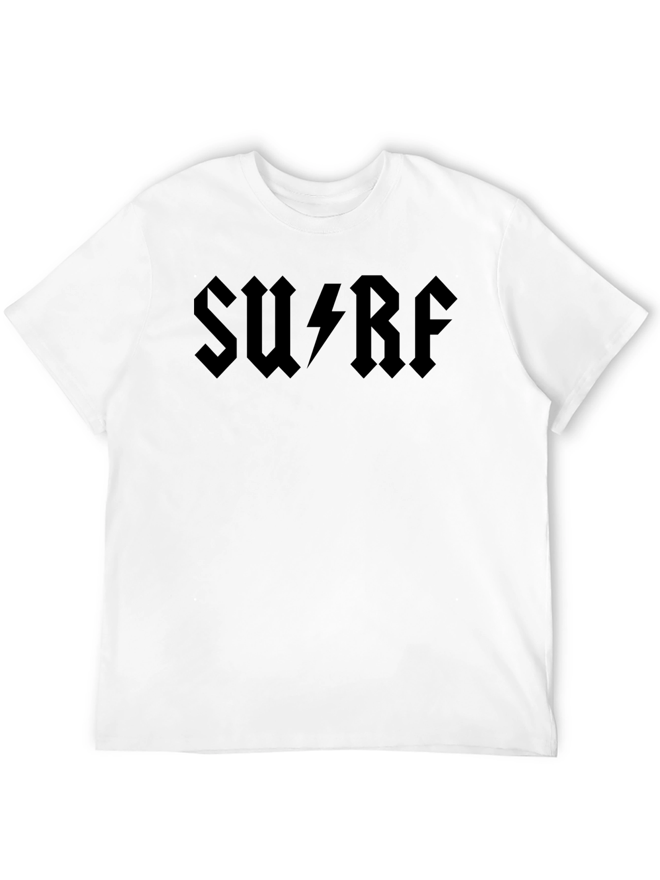 Black Surf AC/DC Style Graphic Tee