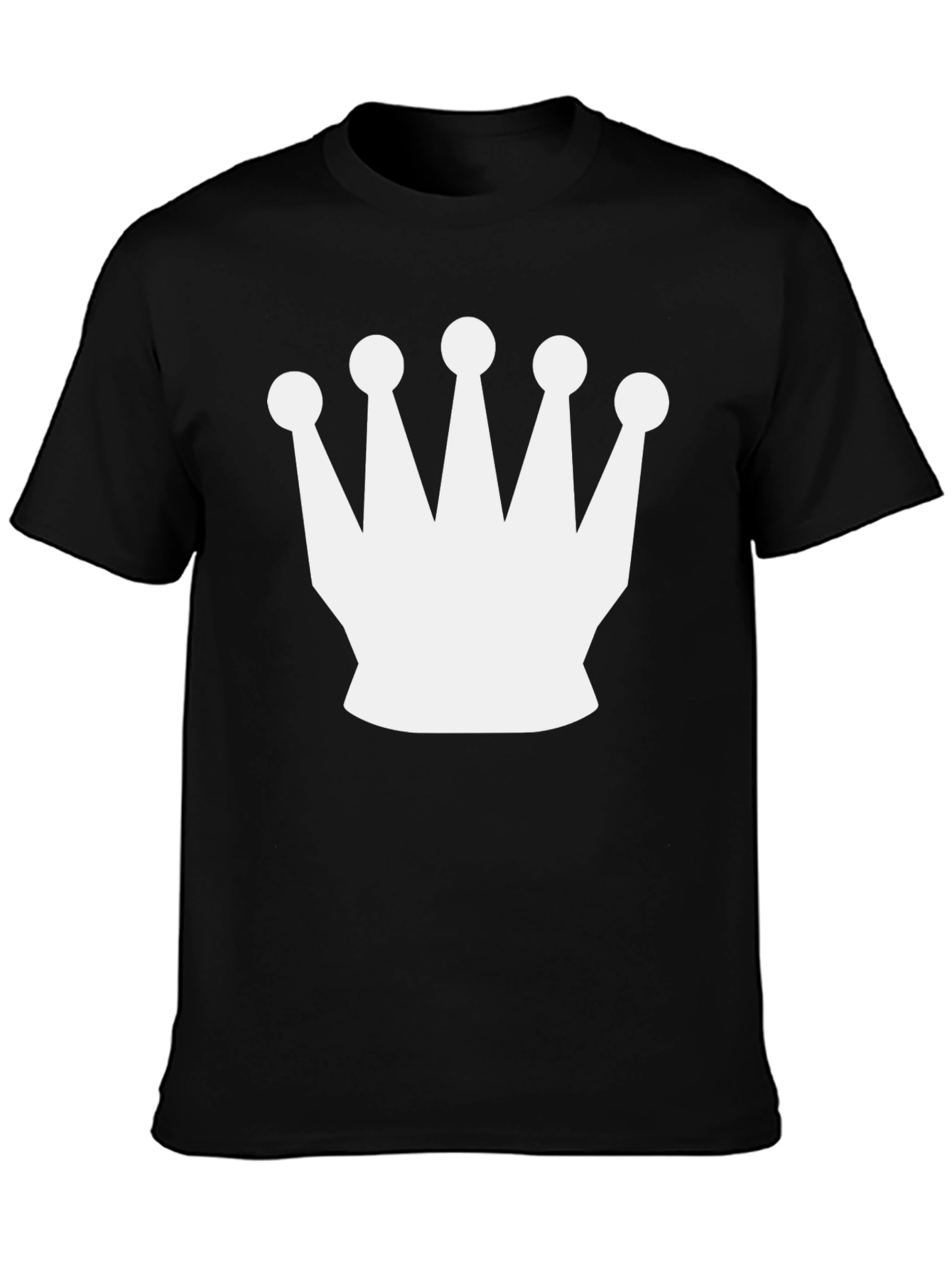 Crown Graphic Tee - Black Casual T-Shirt
