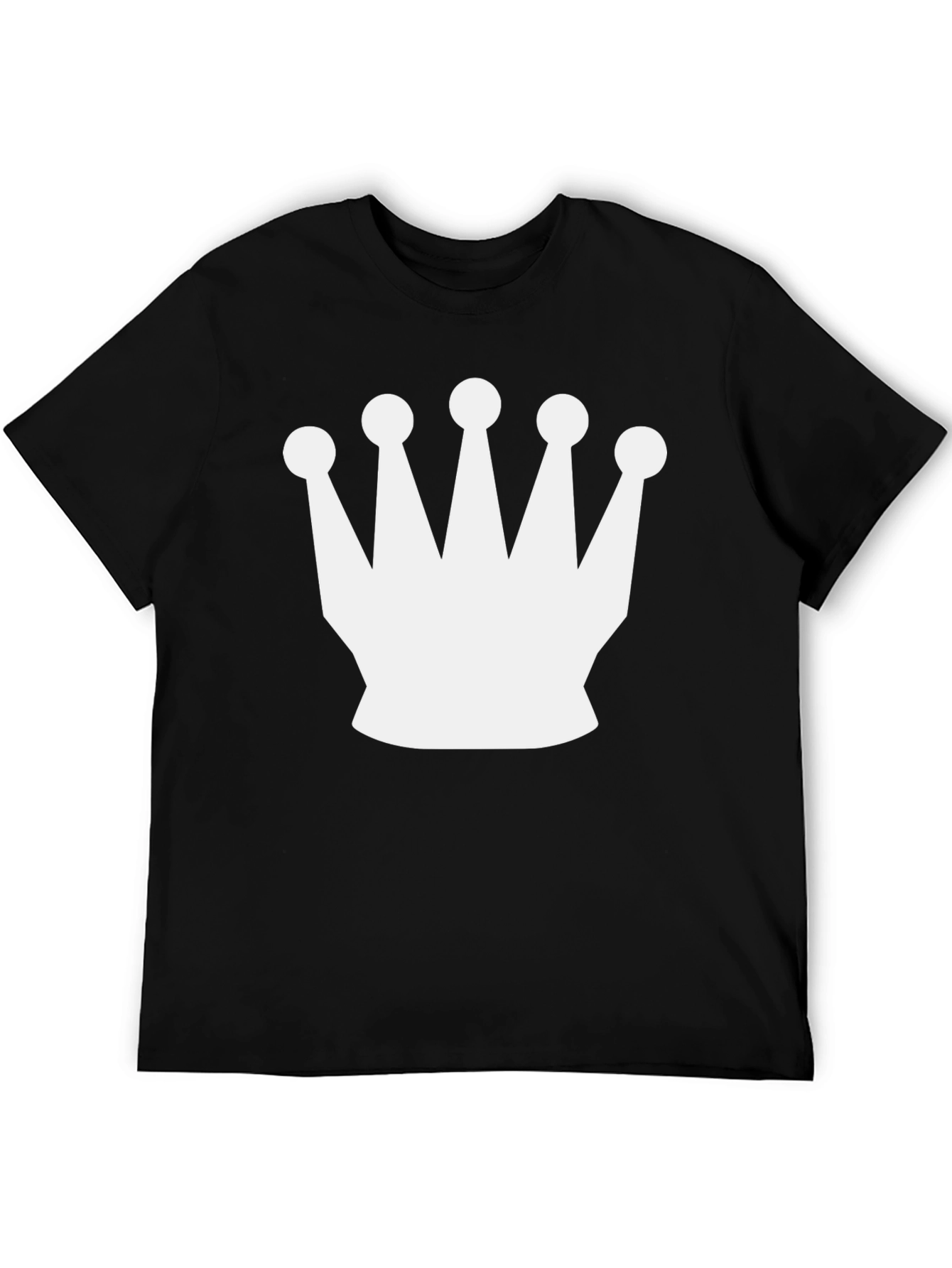 Crown Graphic Tee - Black Casual T-Shirt