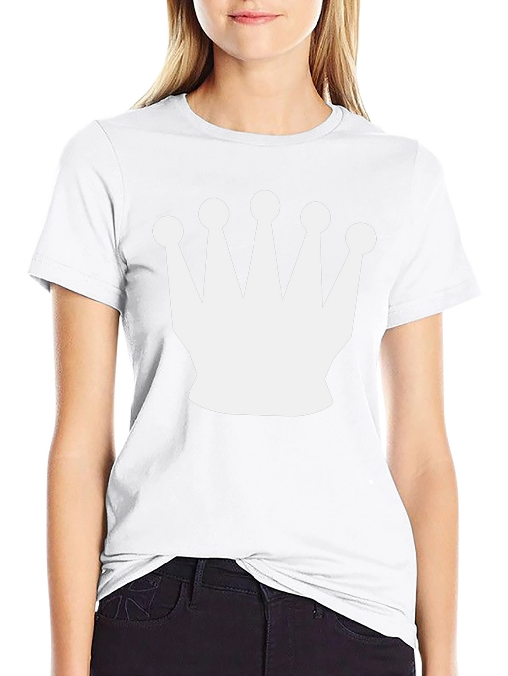 Crown Graphic Tee - Black Casual T-Shirt