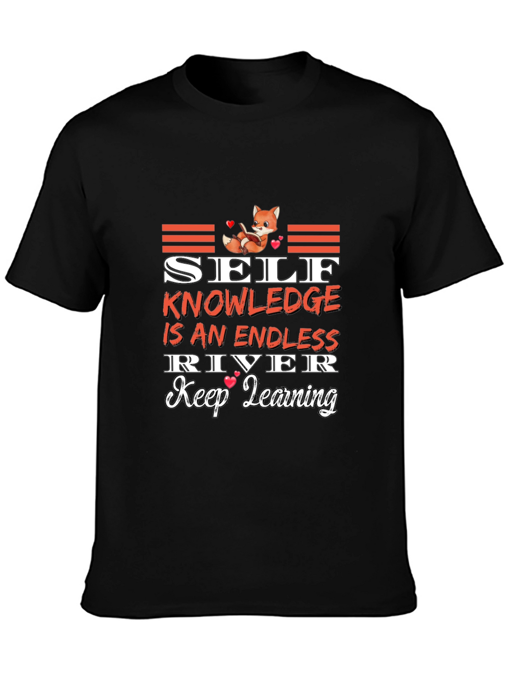Self Knowledge Endless River Black Graphic Tee