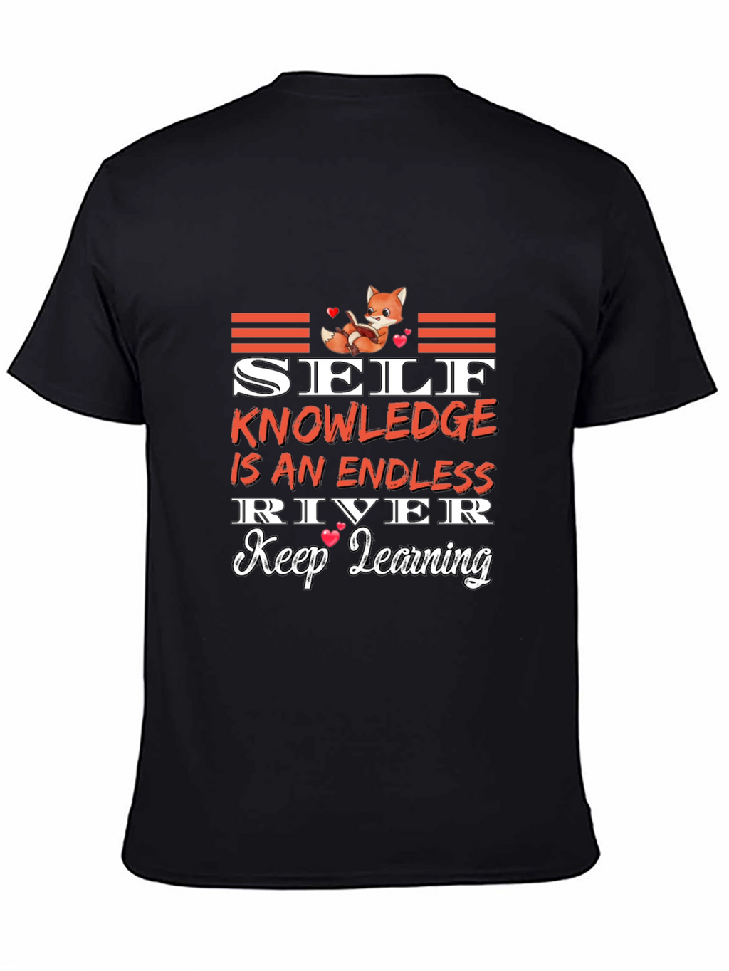 Self Knowledge Endless River Black Graphic Tee