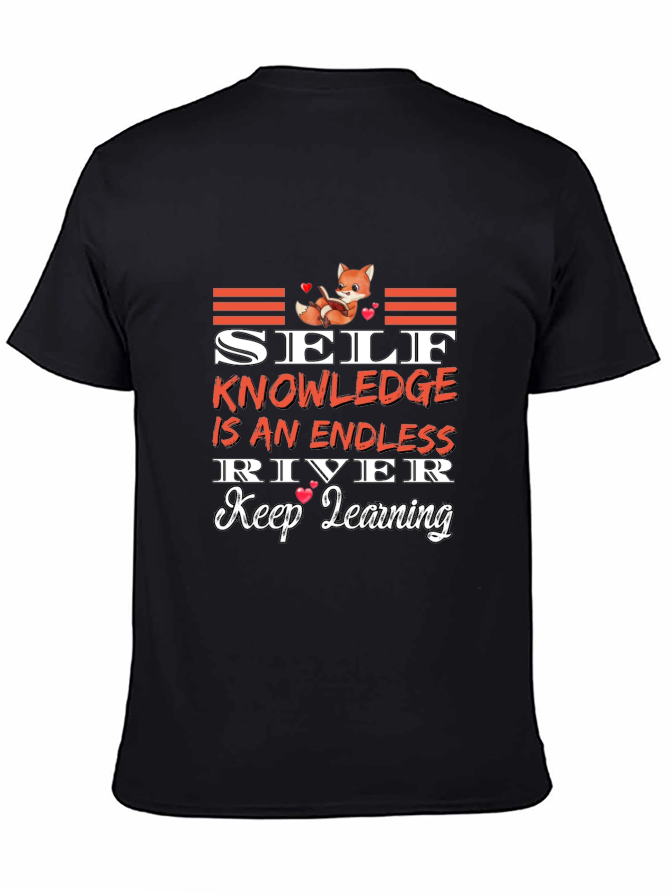 Self Knowledge Endless River Black Graphic Tee