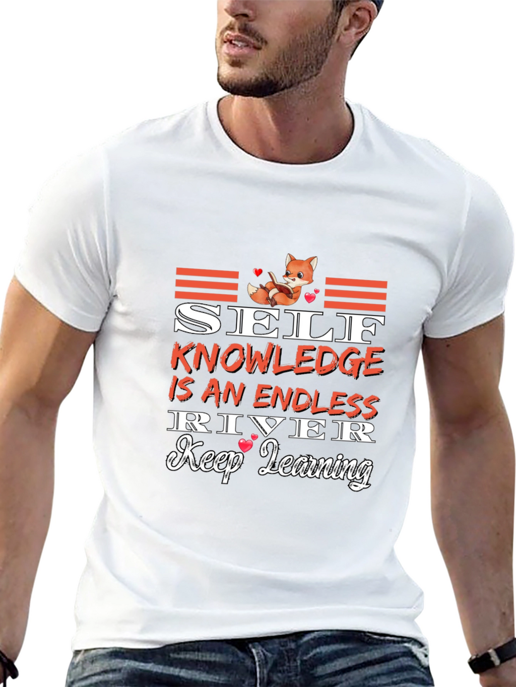 Self Knowledge Endless River Black Graphic Tee