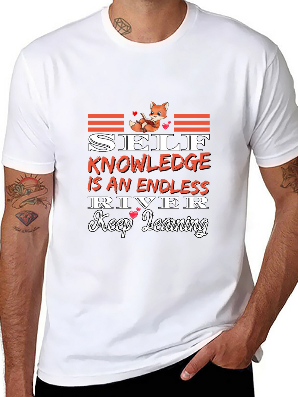 Self Knowledge Endless River Black Graphic Tee