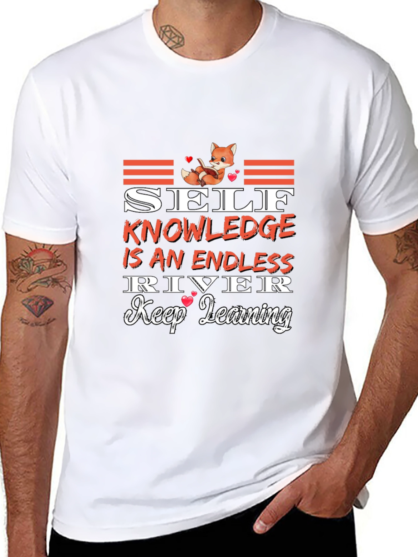 Self Knowledge Endless River Black Graphic Tee