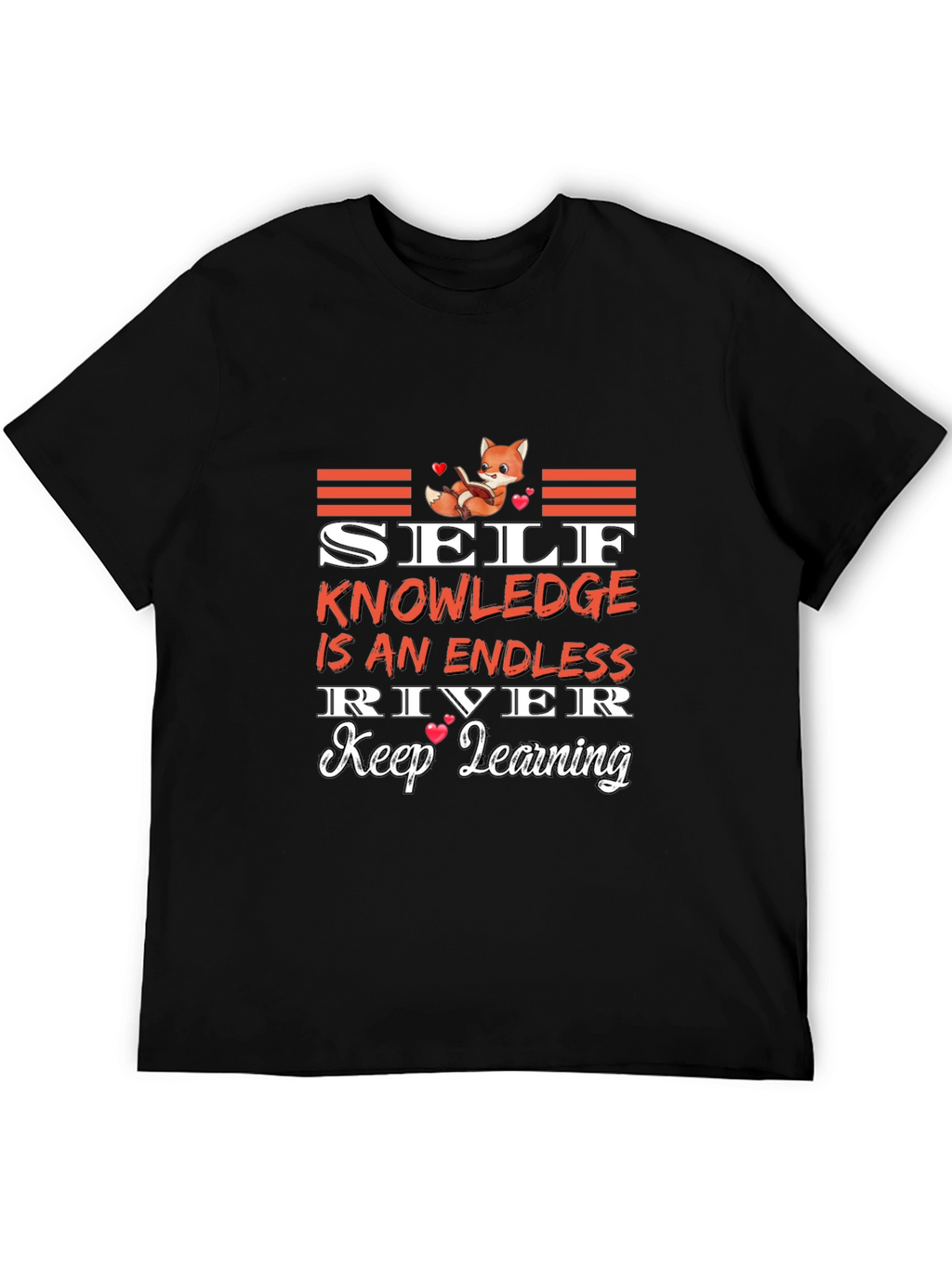 Self Knowledge Endless River Black Graphic Tee