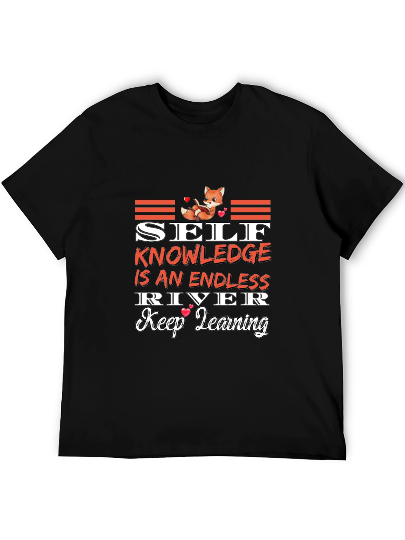 Self Knowledge Endless River Black Graphic Tee